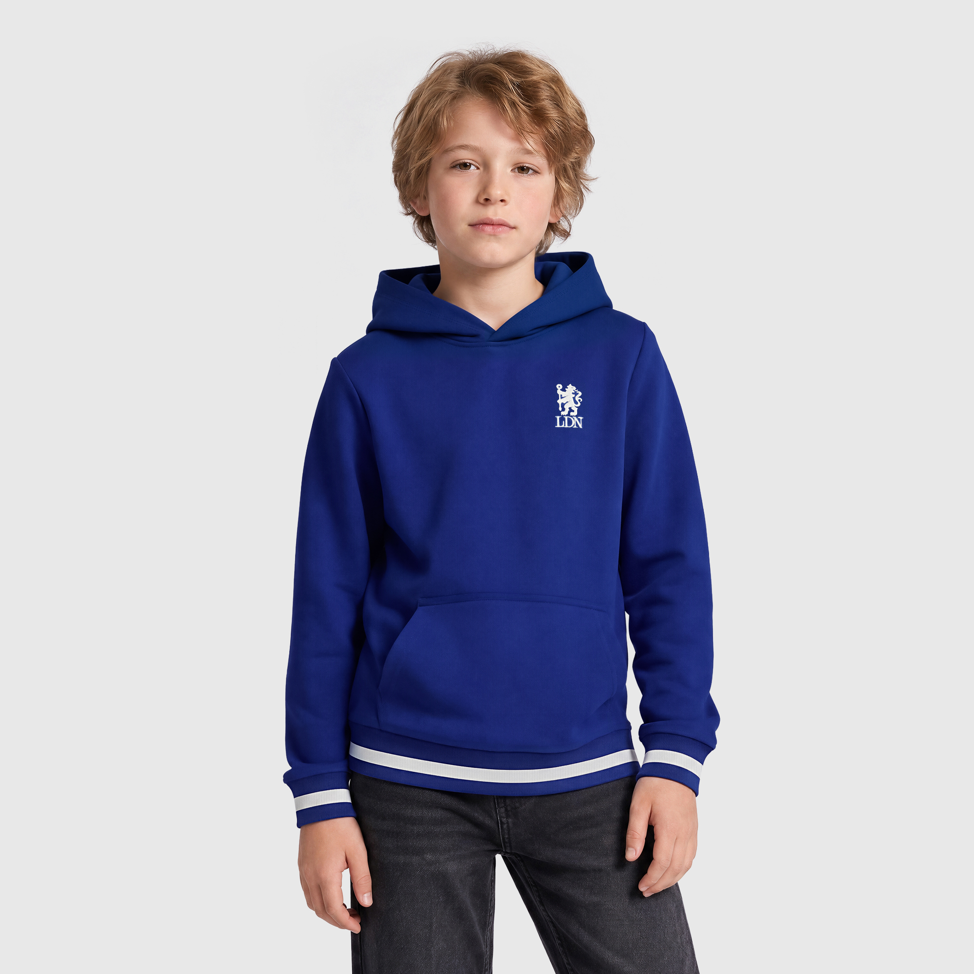 Chelsea Retro Hoodie - Royal - Kids, , rebel_hi-res