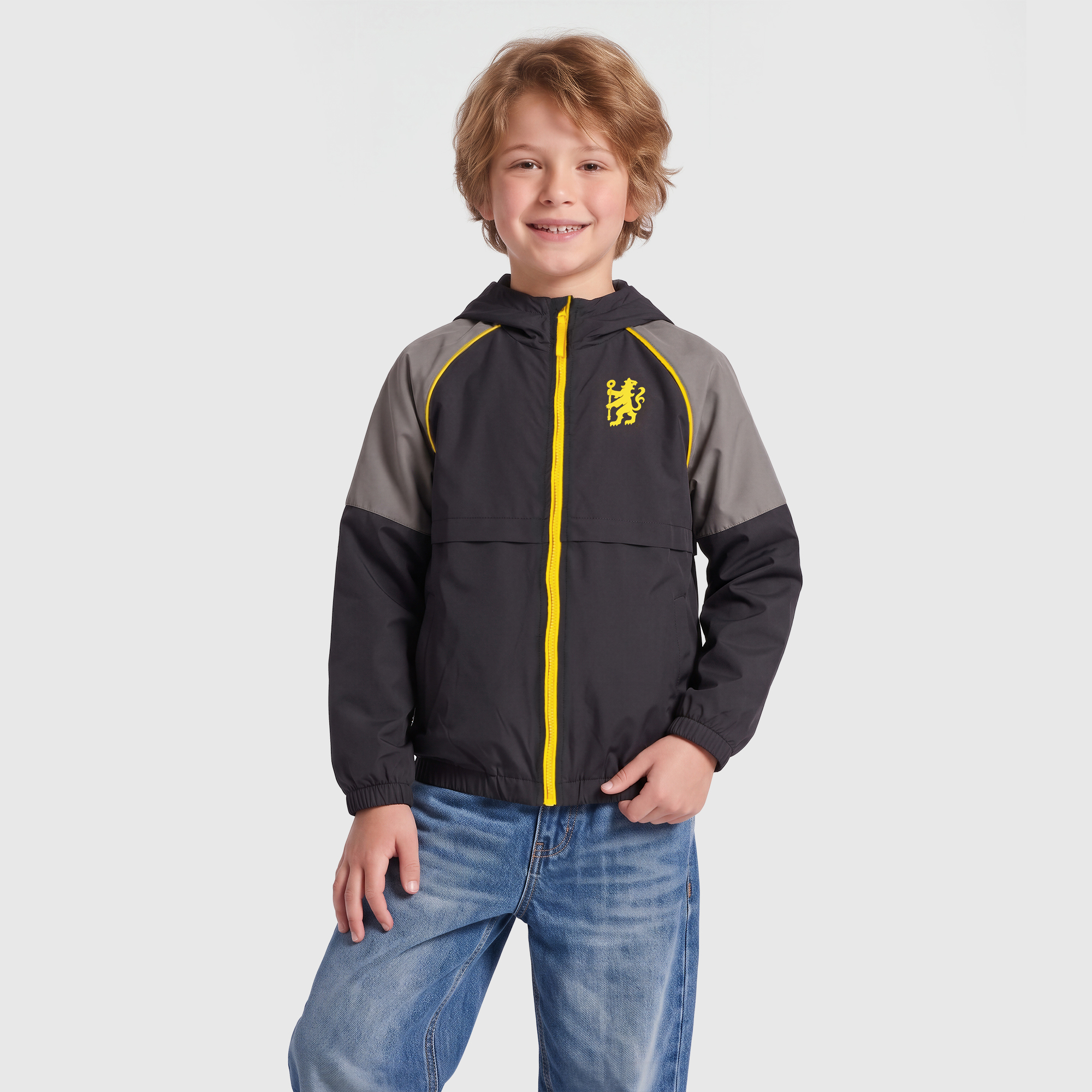 Chelsea Motion Windrunner - Black/Gold - Kids, , rebel_hi-res