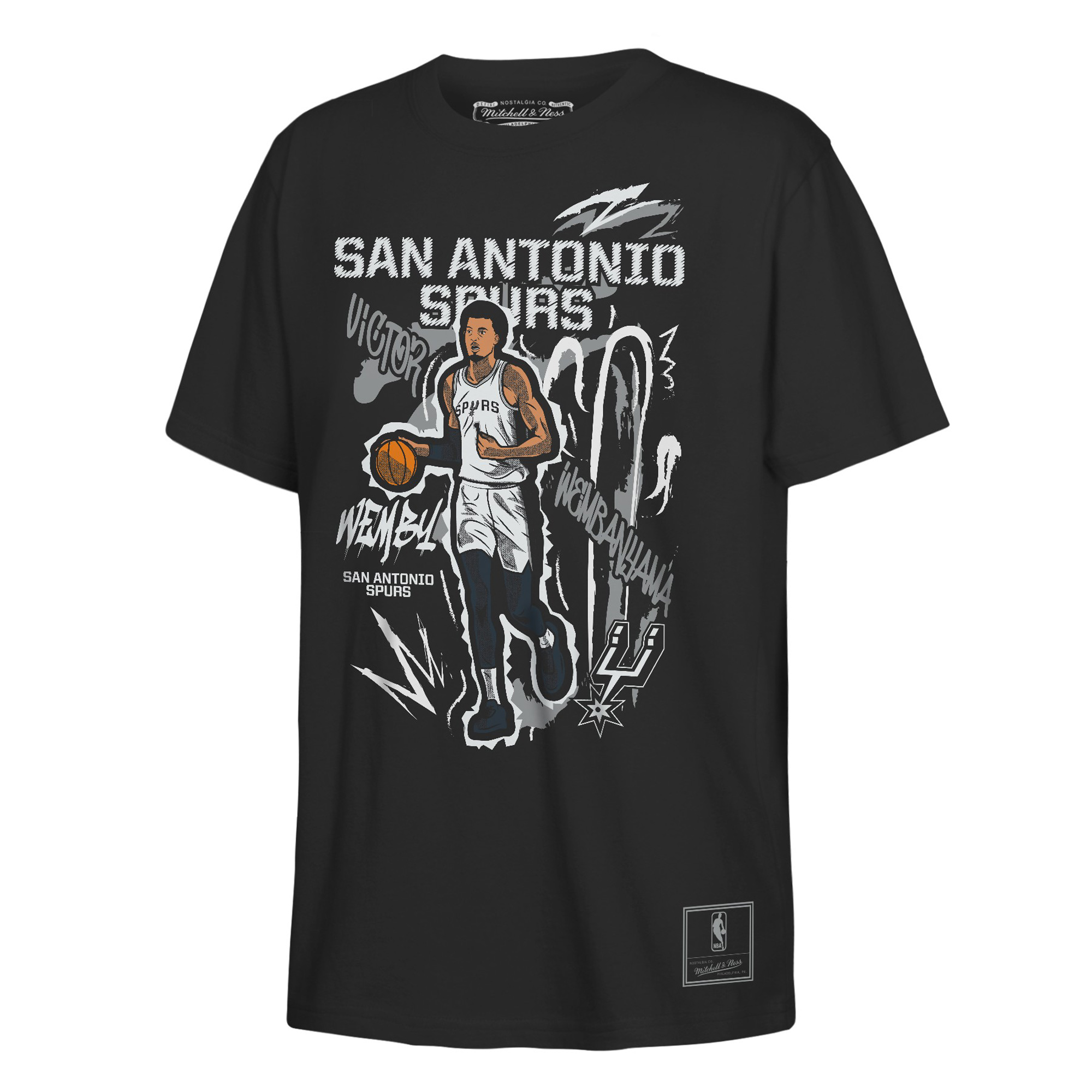 San Antonio Spurs Chalked Up T-Shirt - Wembanyama - Youth, , rebel_hi-res