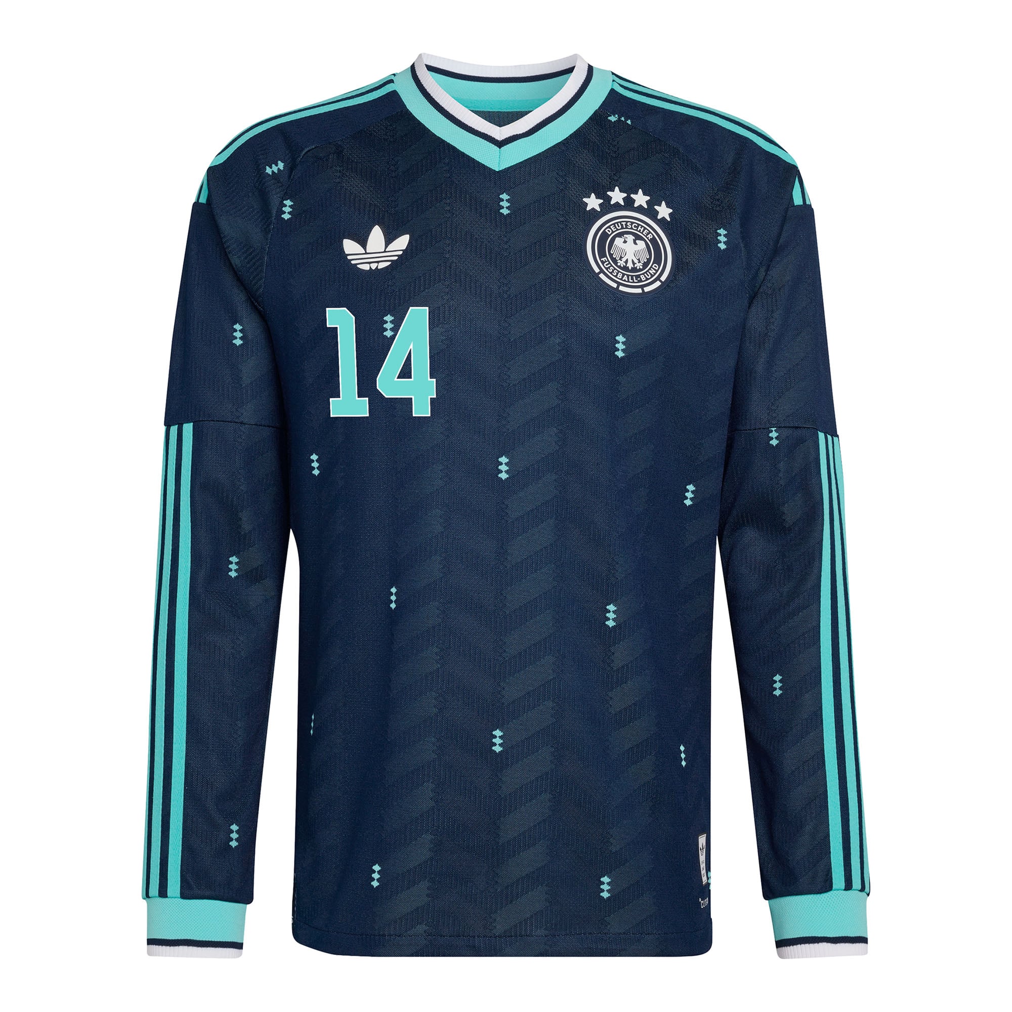 Germany National Team adidas Away Authentic Shirt 2026 - Long Sleeve with Beier 14 printing, , rebel_hi-res