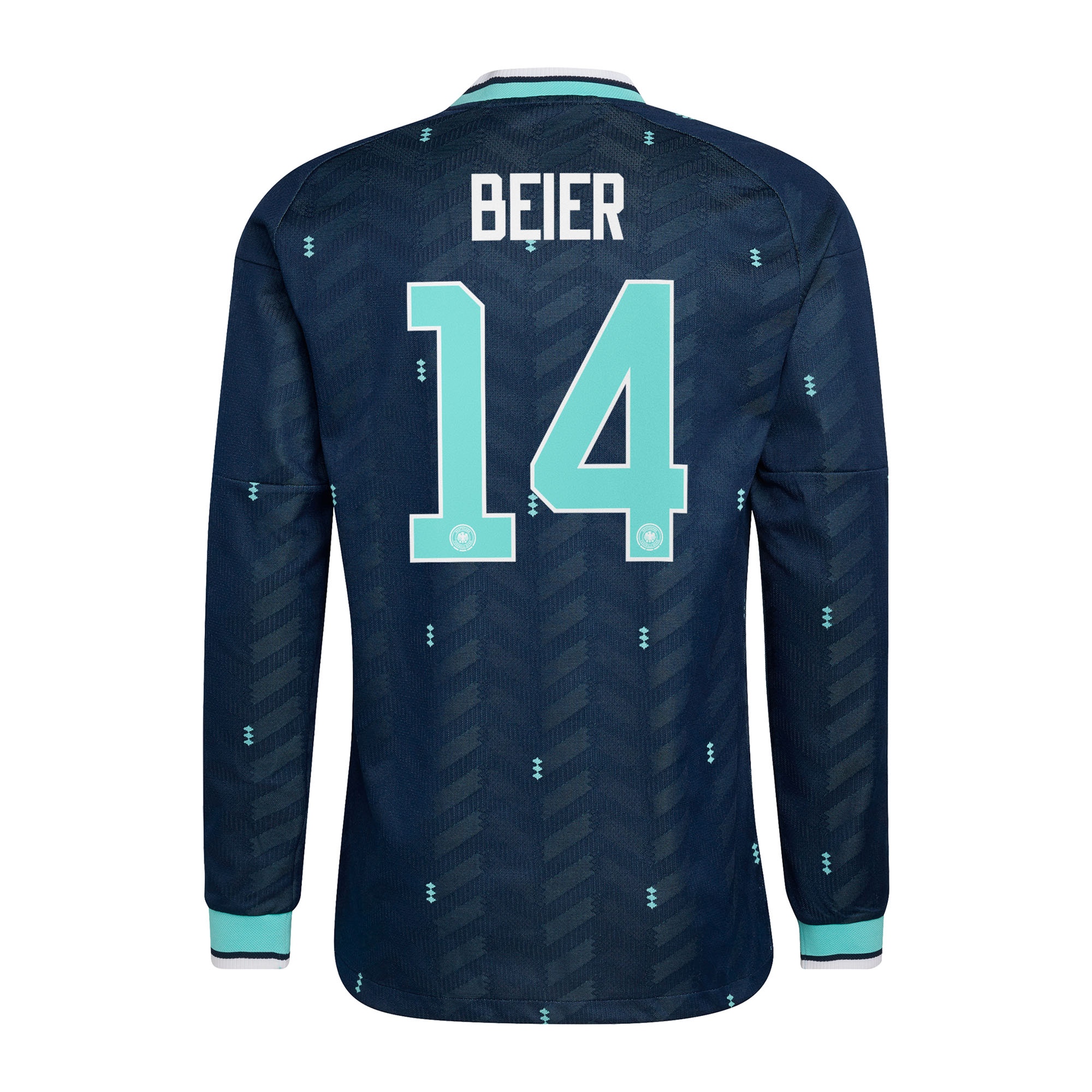 Germany National Team adidas Away Authentic Shirt 2026 - Long Sleeve with Beier 14 printing, , rebel_hi-res