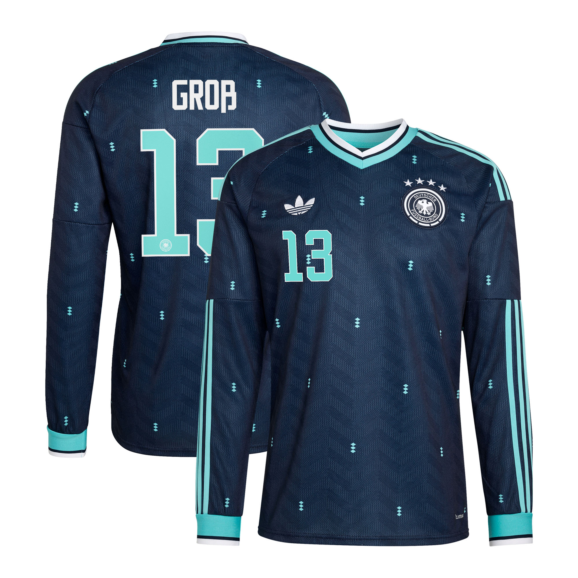 Germany National Team adidas Away Shirt 2026 - Long Sleeve with Gro&szlig; 13 printing, , rebel_hi-res