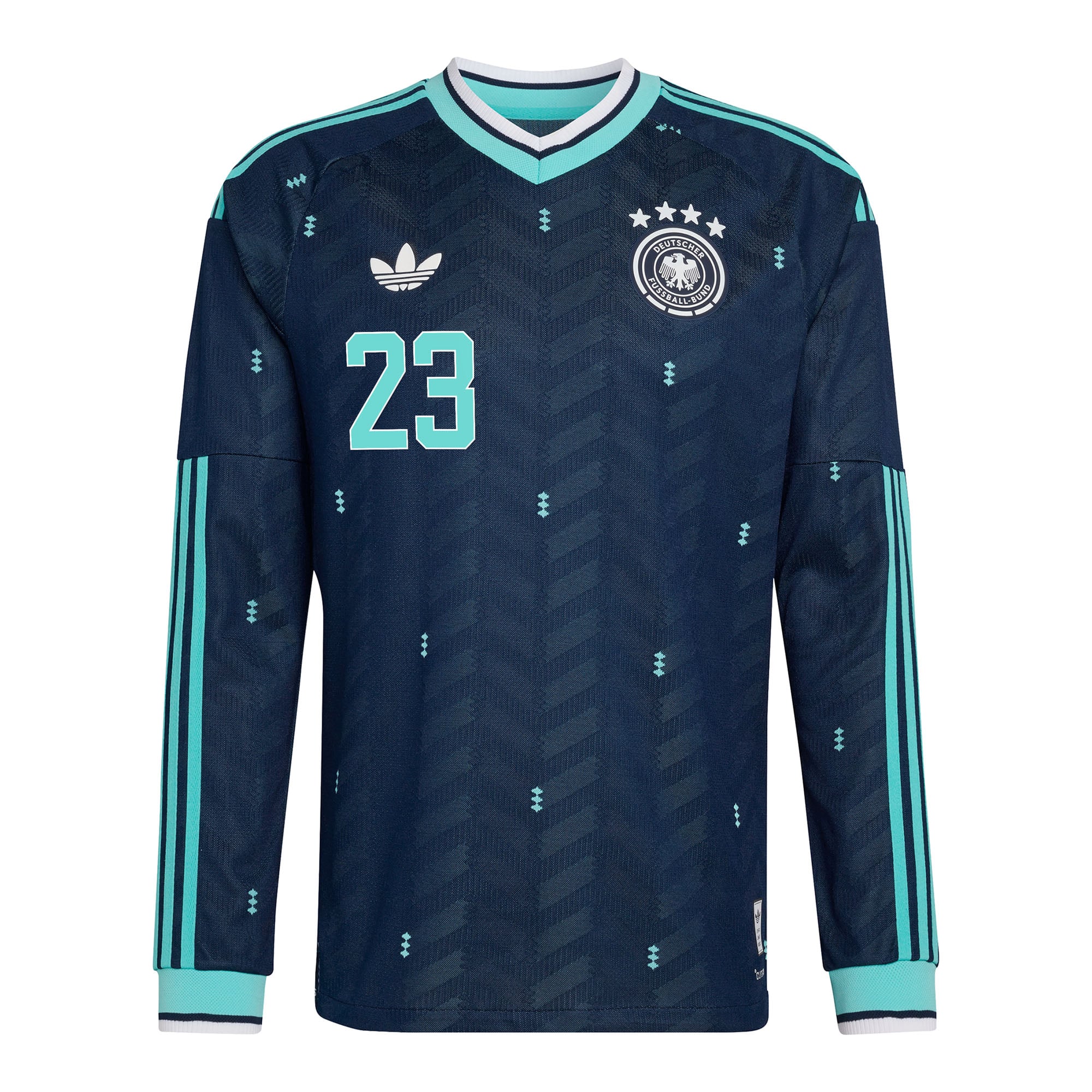 Germany National Team adidas Away Authentic Shirt 2026 - Long Sleeve with Nmecha 23 printing, , rebel_hi-res