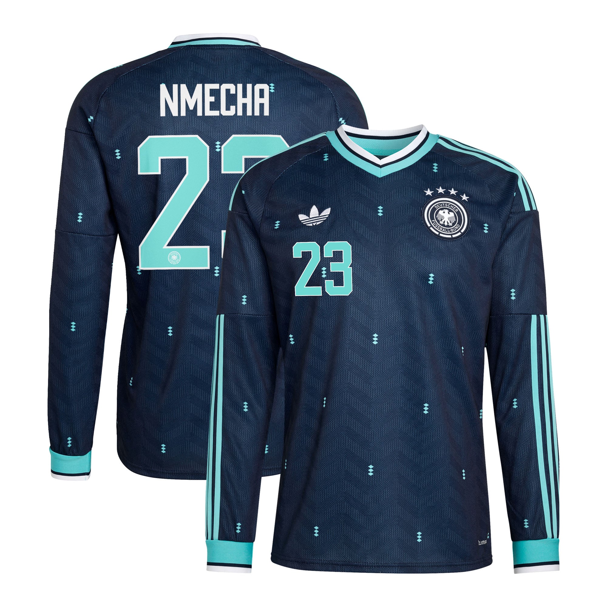 Germany National Team adidas Away Shirt 2026 - Long Sleeve with Nmecha 23 printing, , rebel_hi-res