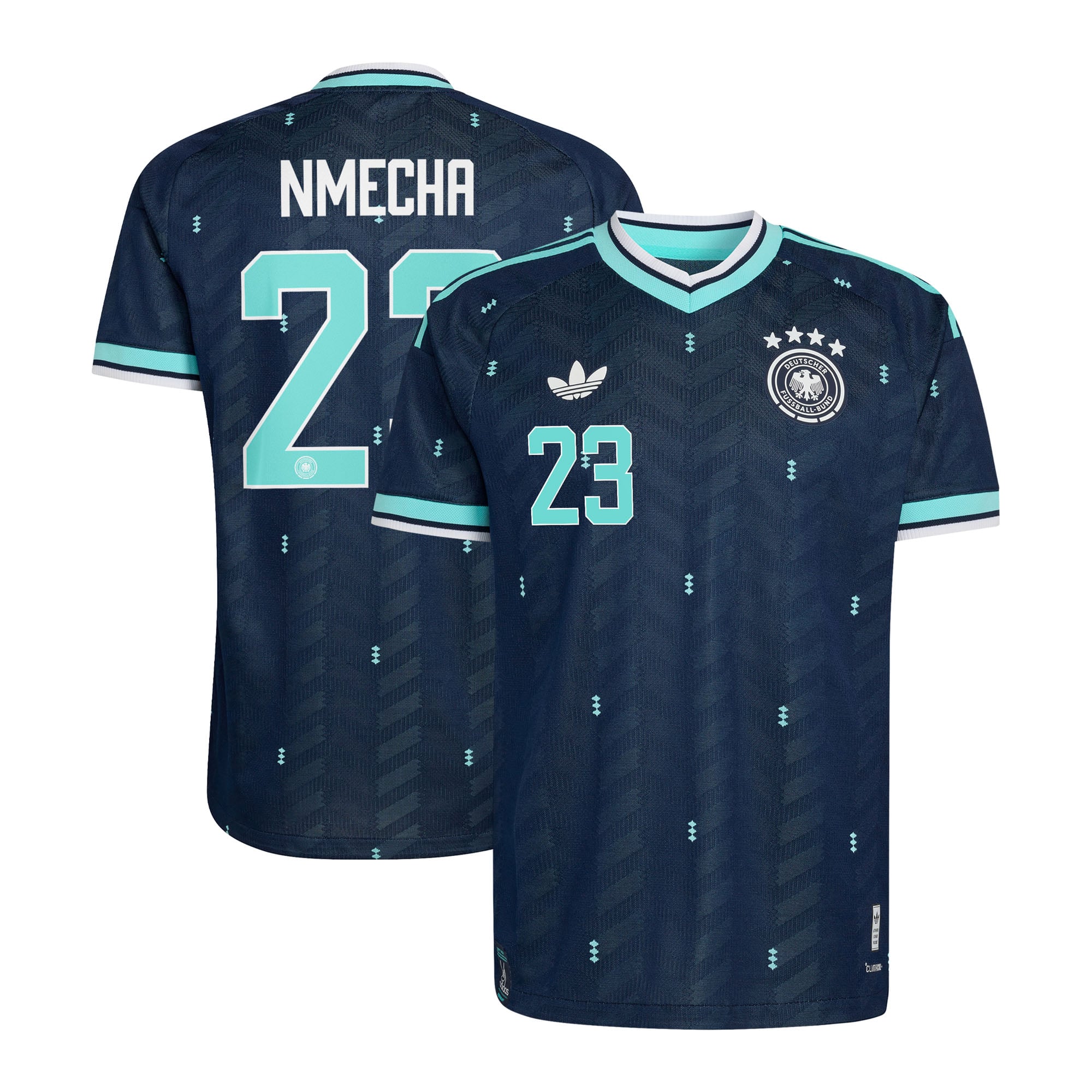Germany National Team adidas Away Authentic Shirt 2026 with Nmecha 23 printing, , rebel_hi-res