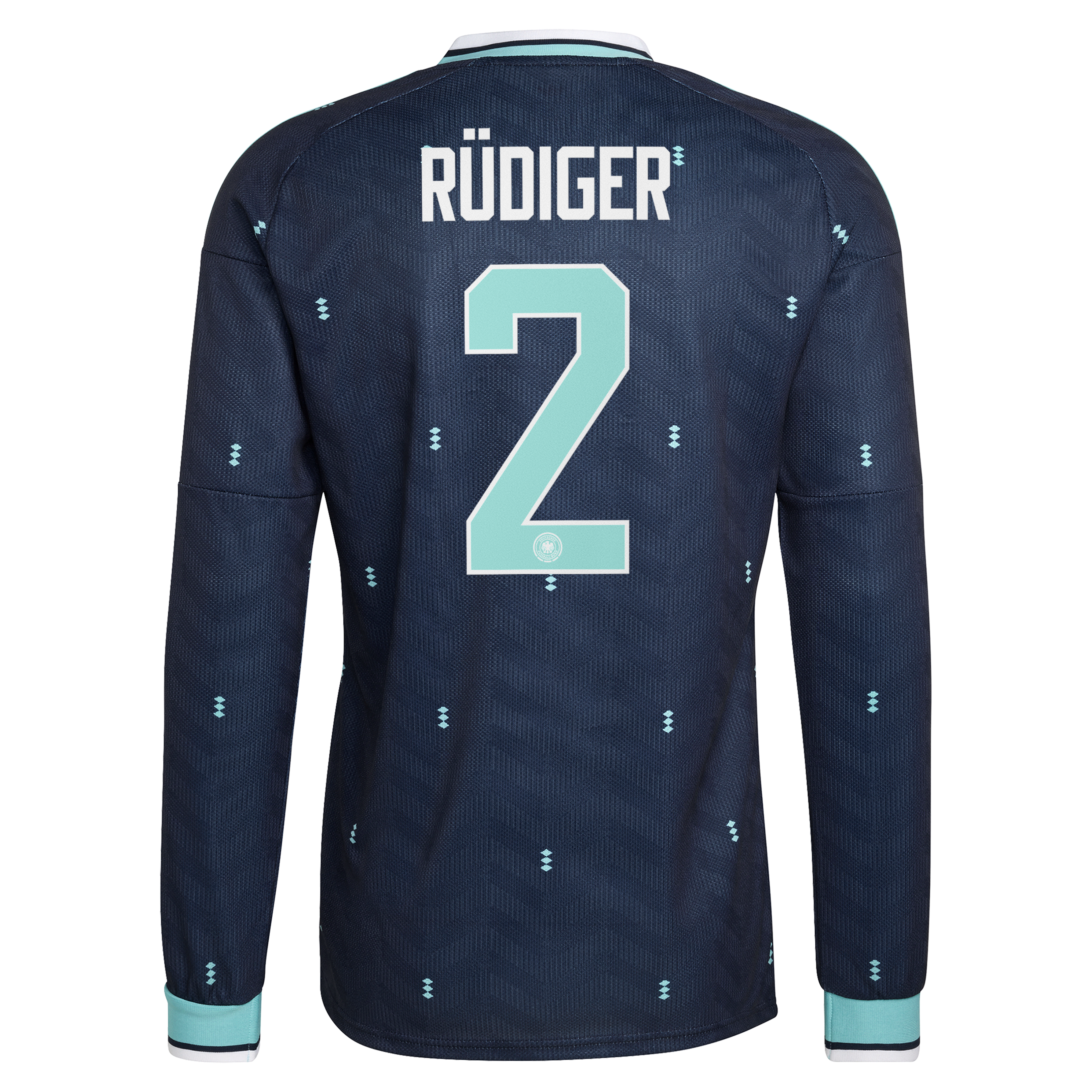 Germany National Team adidas Away Shirt 2026 - Long Sleeve with R&uuml;diger 2 printing, , rebel_hi-res