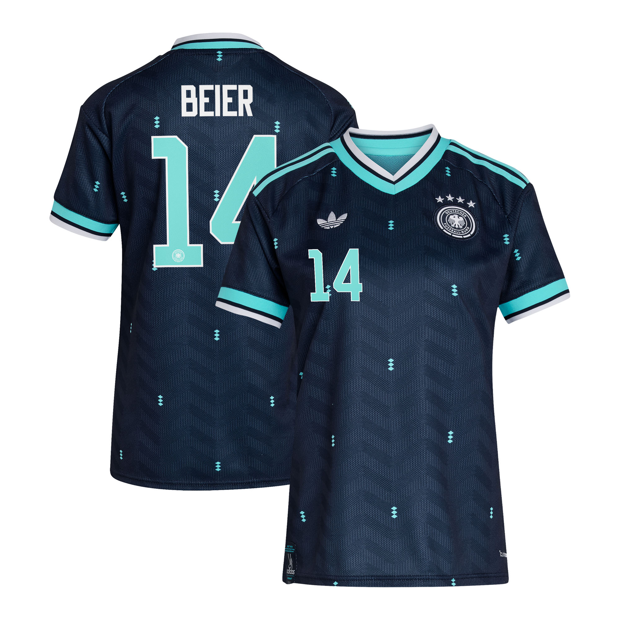 Germany National Team adidas Away Shirt 2026 - Womens with Beier 14 printing, , rebel_hi-res