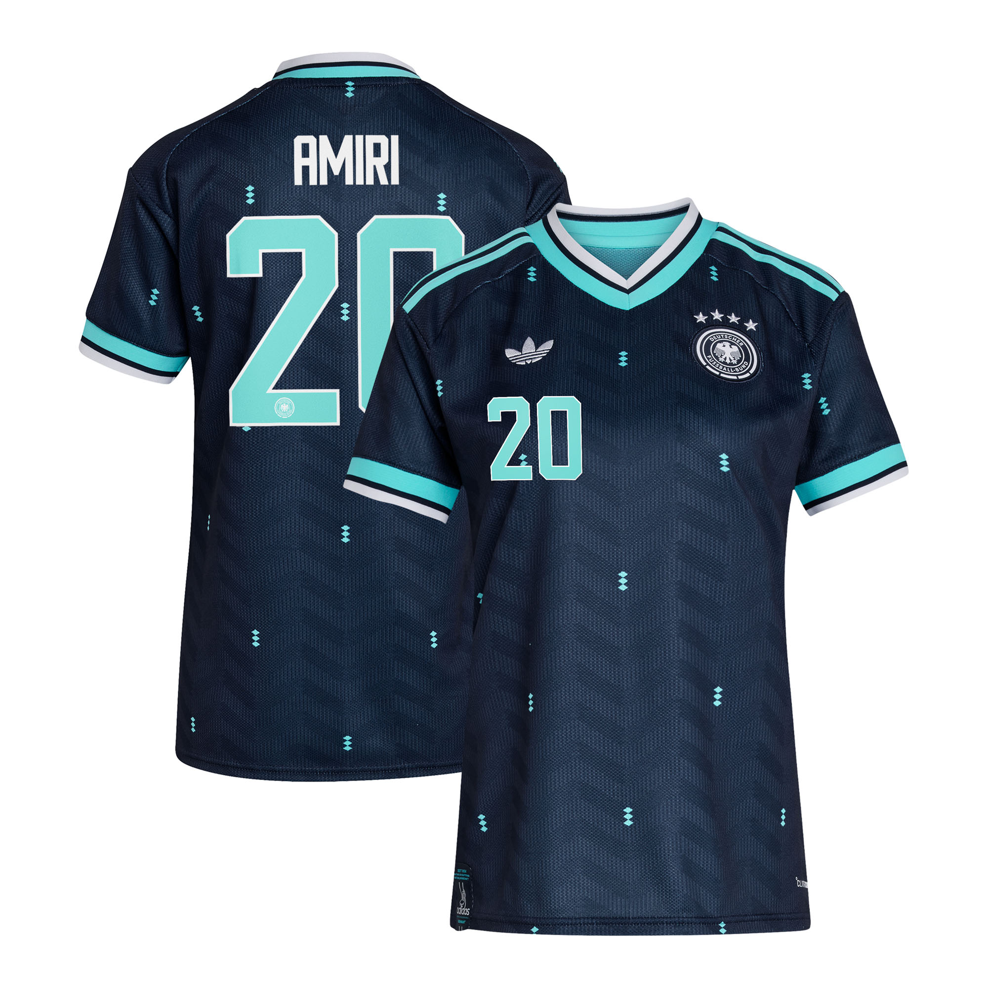 Germany National Team adidas Away Shirt 2026 - Womens with Amiri 20 printing, , rebel_hi-res