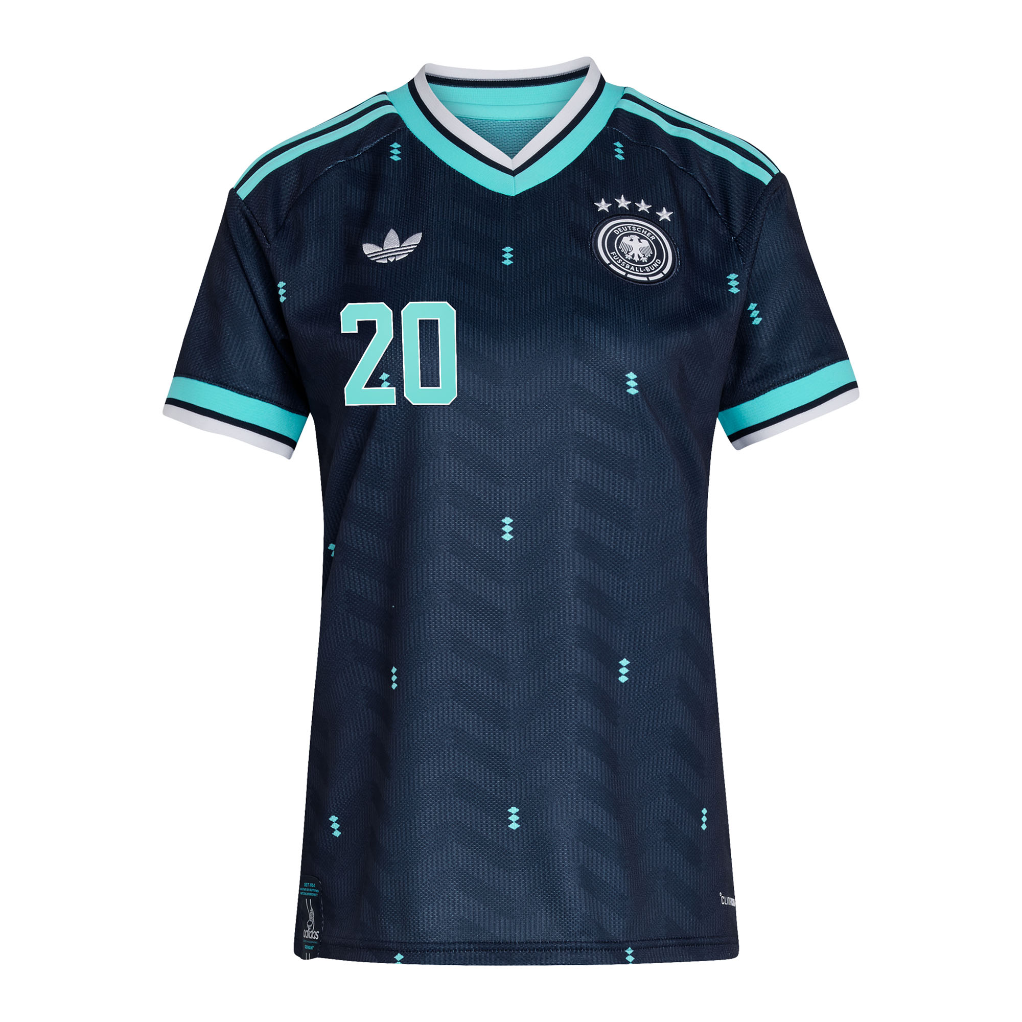 Germany National Team adidas Away Shirt 2026 - Womens with Amiri 20 printing, , rebel_hi-res