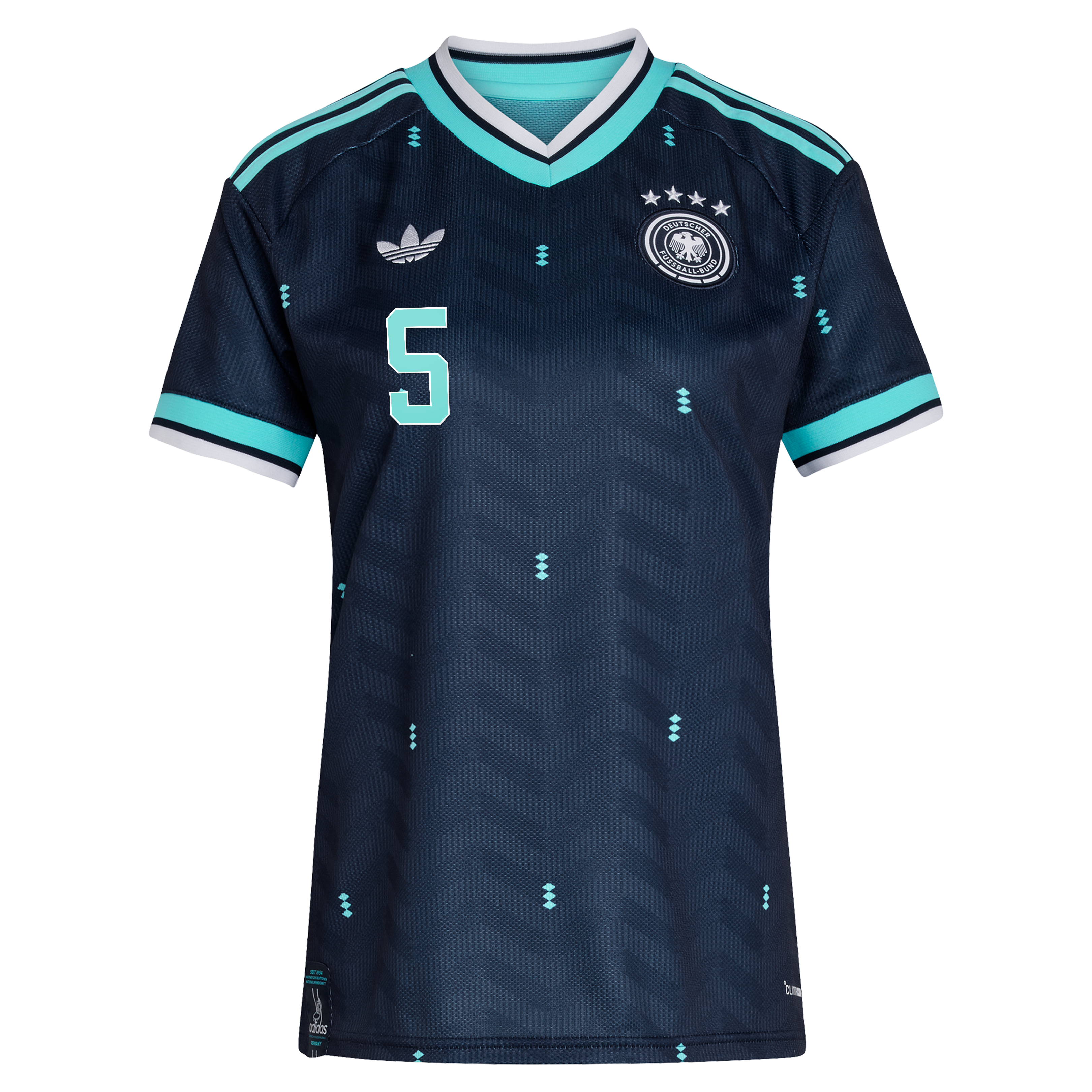 Germany National Team adidas Away Shirt 2026 - Womens with Pavlović 5 printing, , rebel_hi-res
