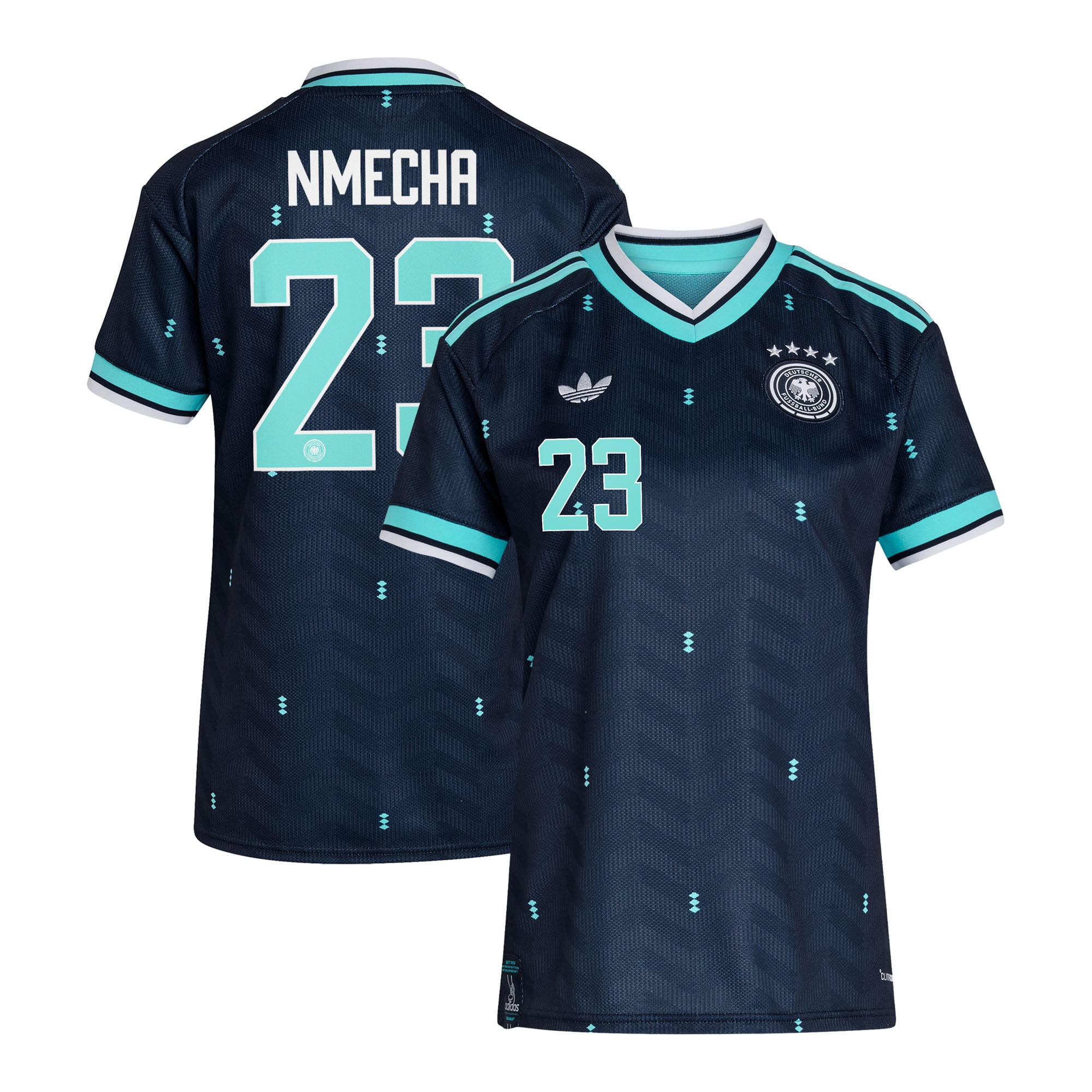Germany National Team adidas Away Shirt 2026 - Womens with Nmecha 23 printing, , rebel_hi-res