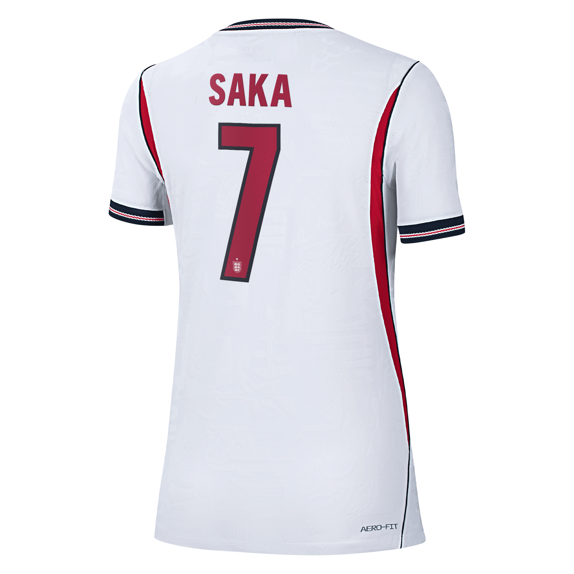 England Nike Home Aero-FIT Match Shirt 2026 - Womens with Saka 7 printing, , rebel_hi-res