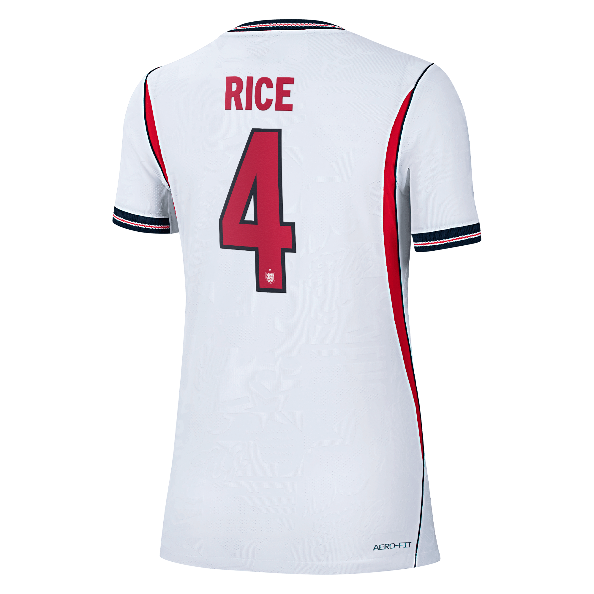 England Nike Home Aero-FIT Match Shirt 2026 - Womens with Rice 4 printing, , rebel_hi-res