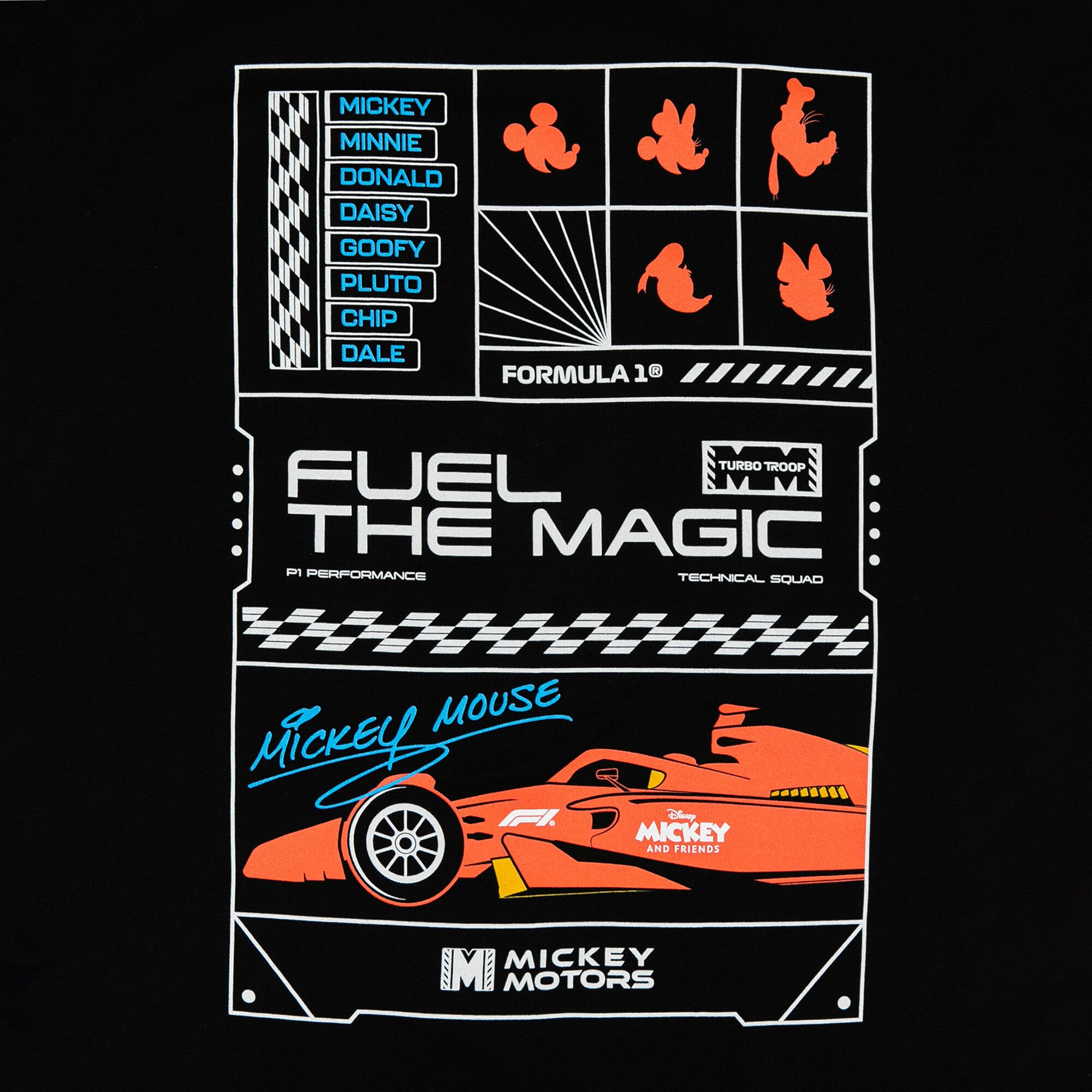 Formula 1 X Disney Race Grid T-Shirt - Black, , rebel_hi-res