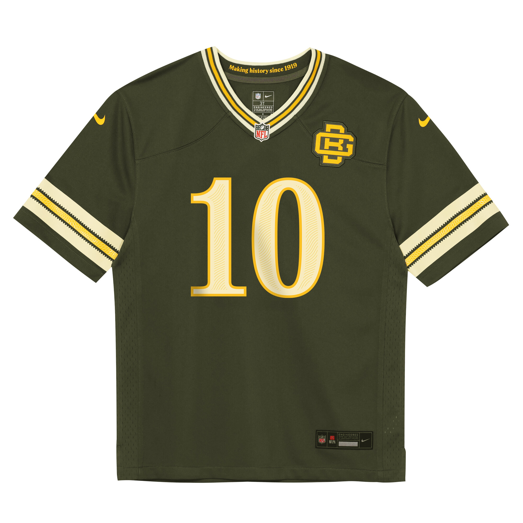 Green Bay Packers Nike Rivalries Game Jersey - Jordan Love - Youth, , rebel_hi-res