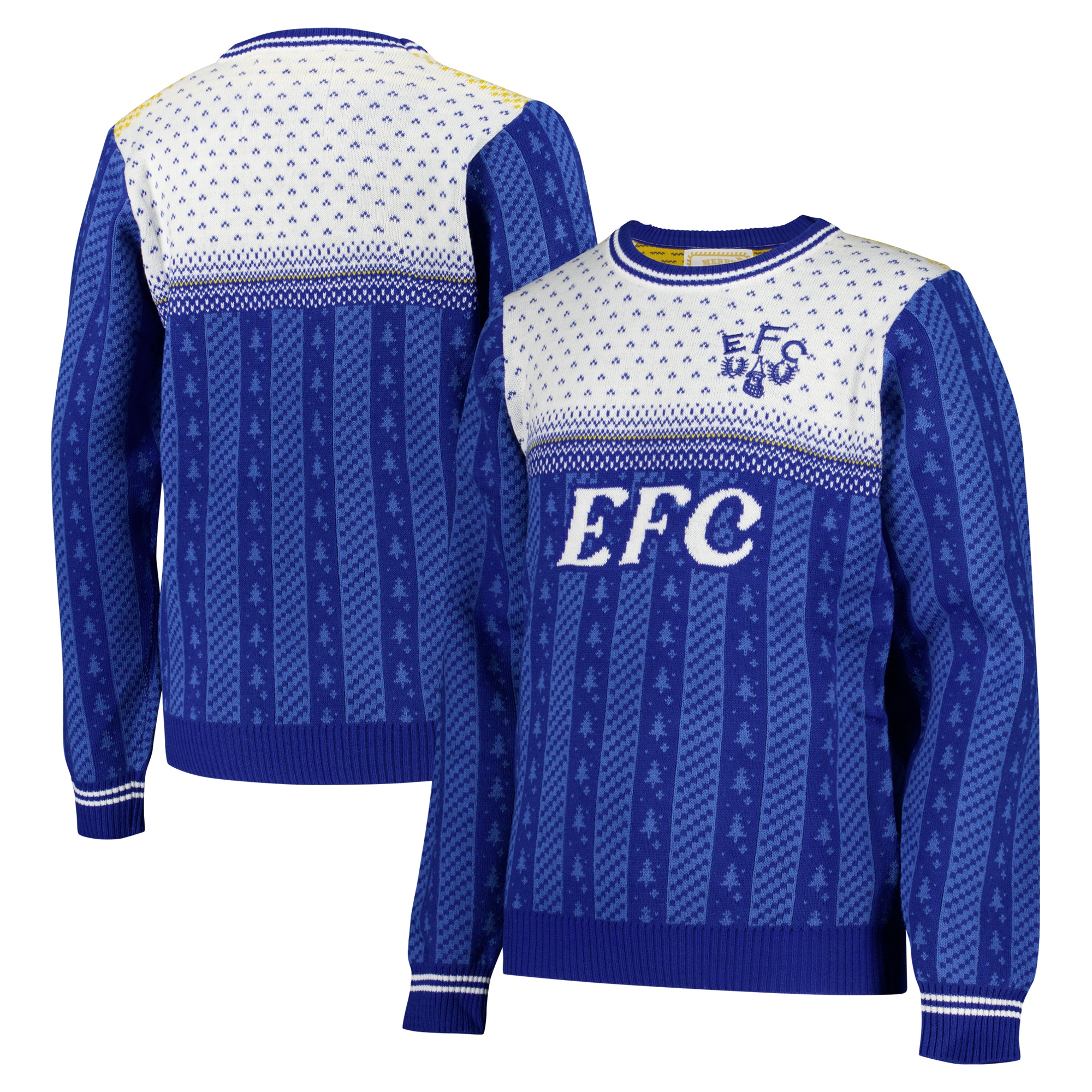 Everton Retro Christmas Jumper - Royal - Kids, , rebel_hi-res