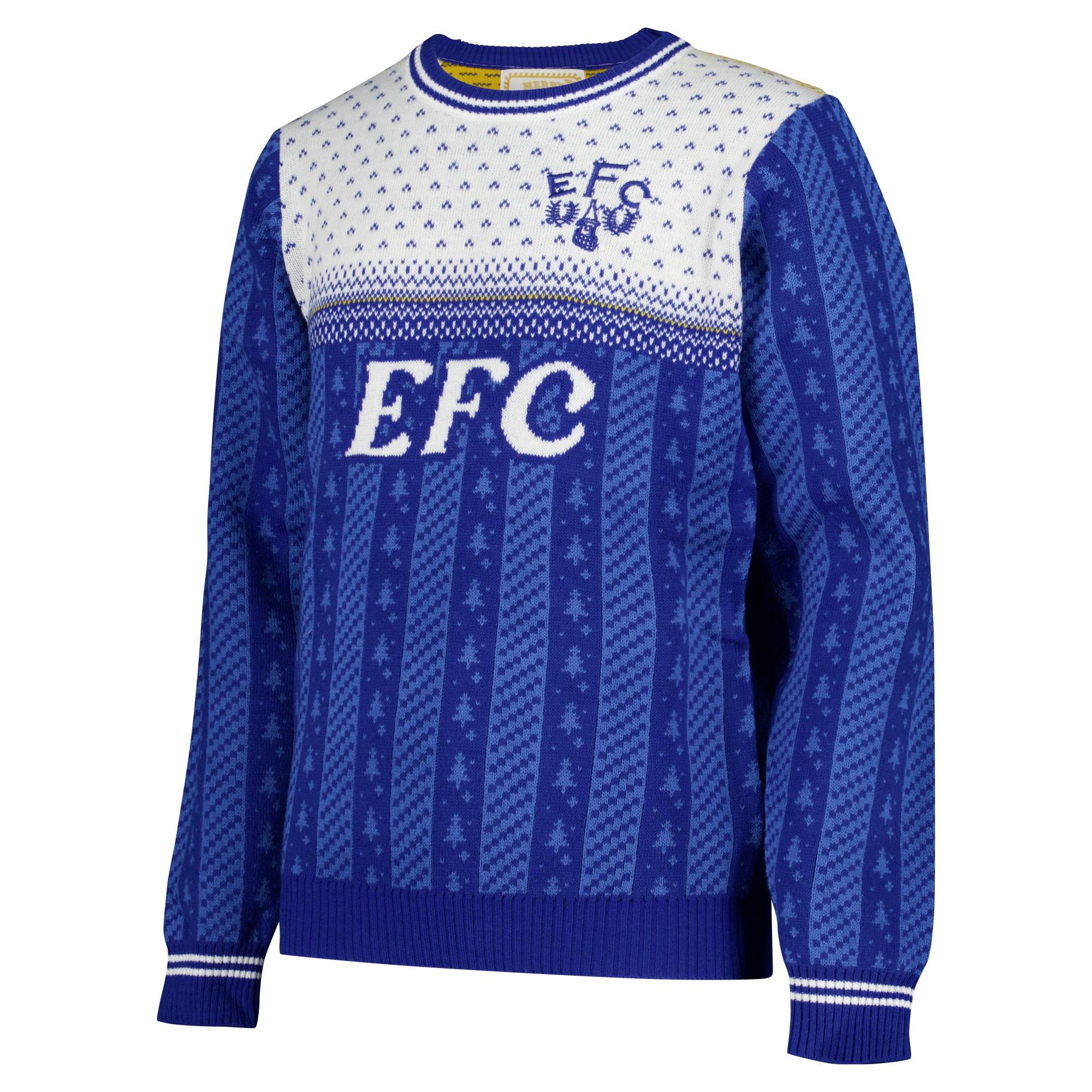 Everton Retro Christmas Jumper - Royal - Kids, , rebel_hi-res