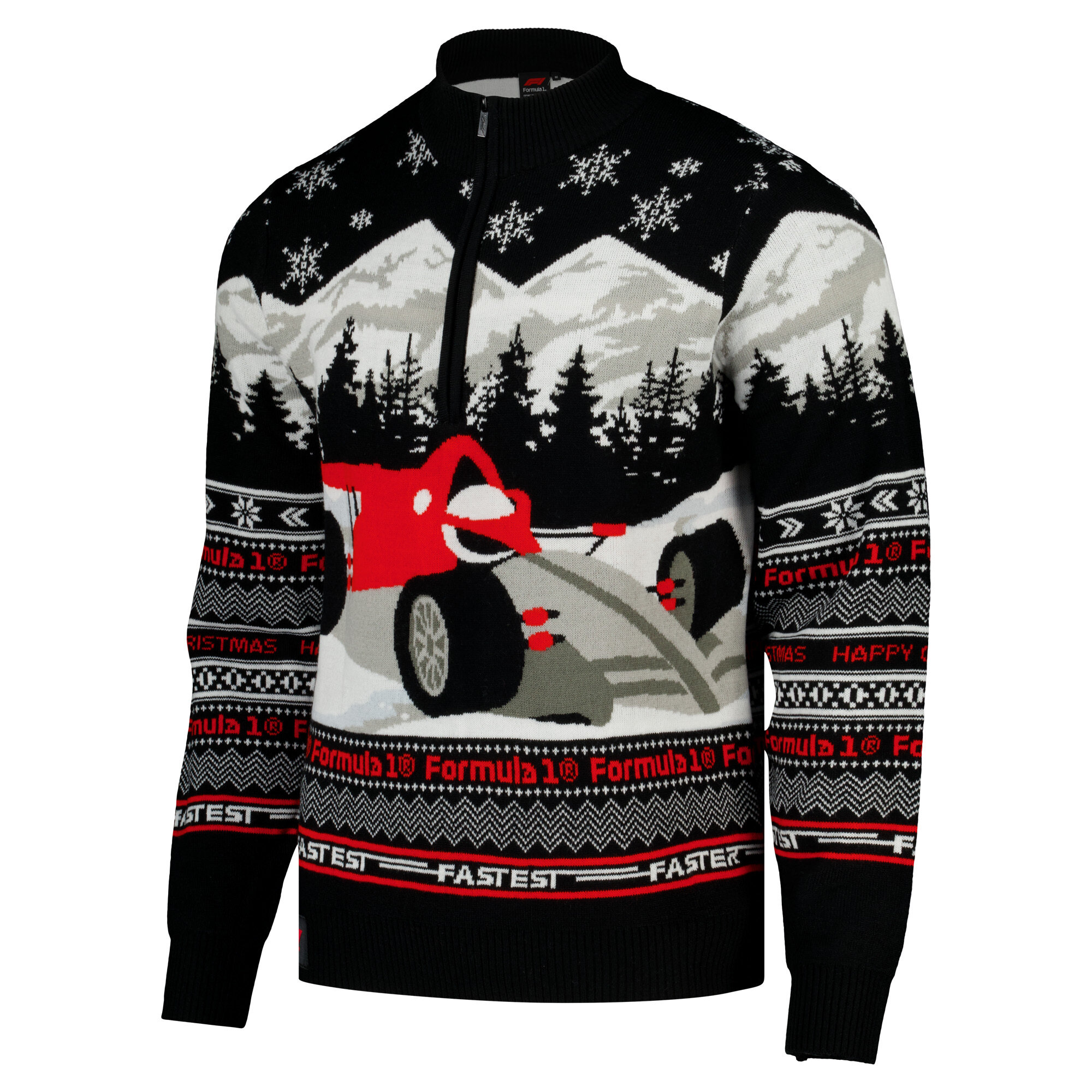 Formula 1 Christmas 1/4 Zip Jumper, , rebel_hi-res