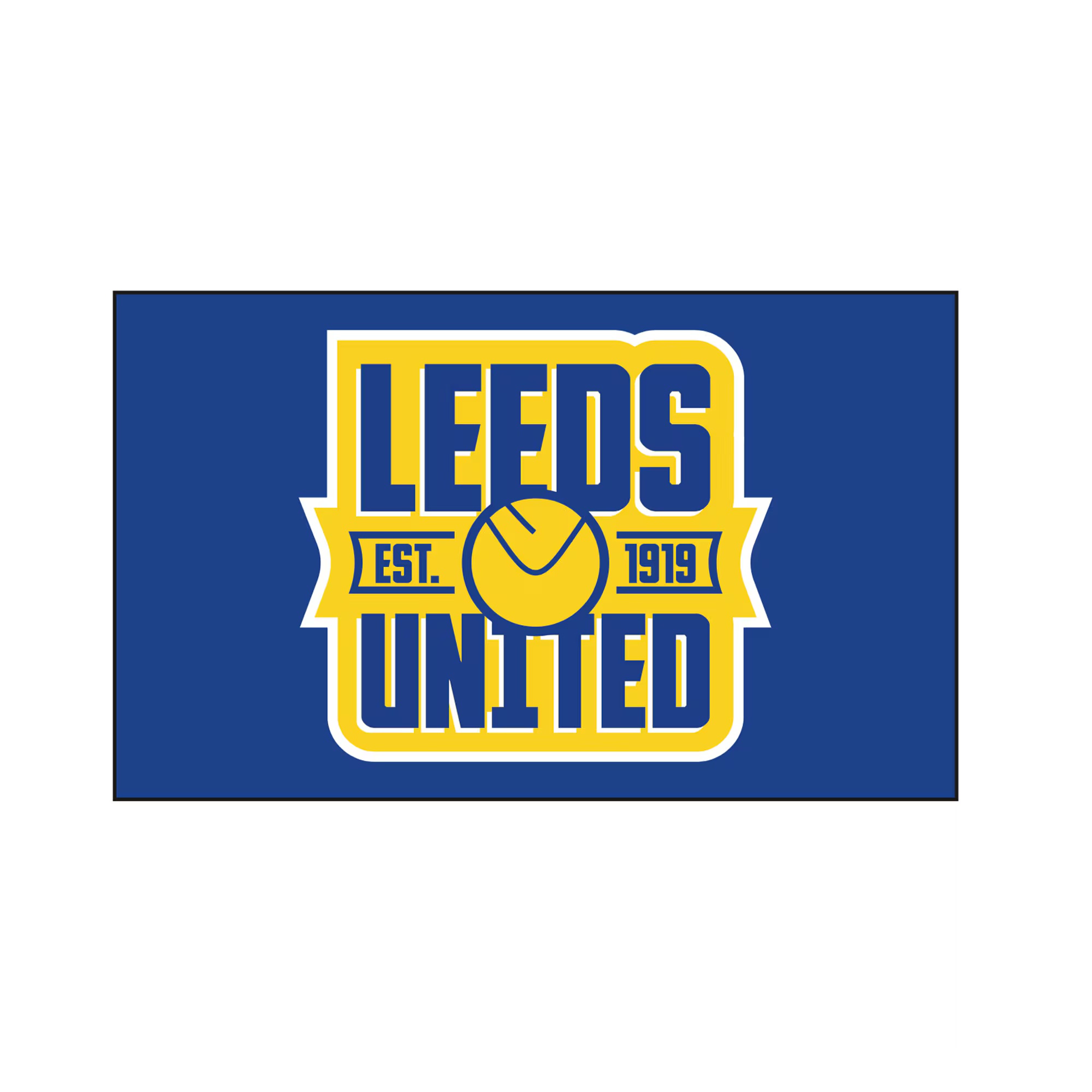 Leeds United Smiley Flag - 5X3, , rebel_hi-res