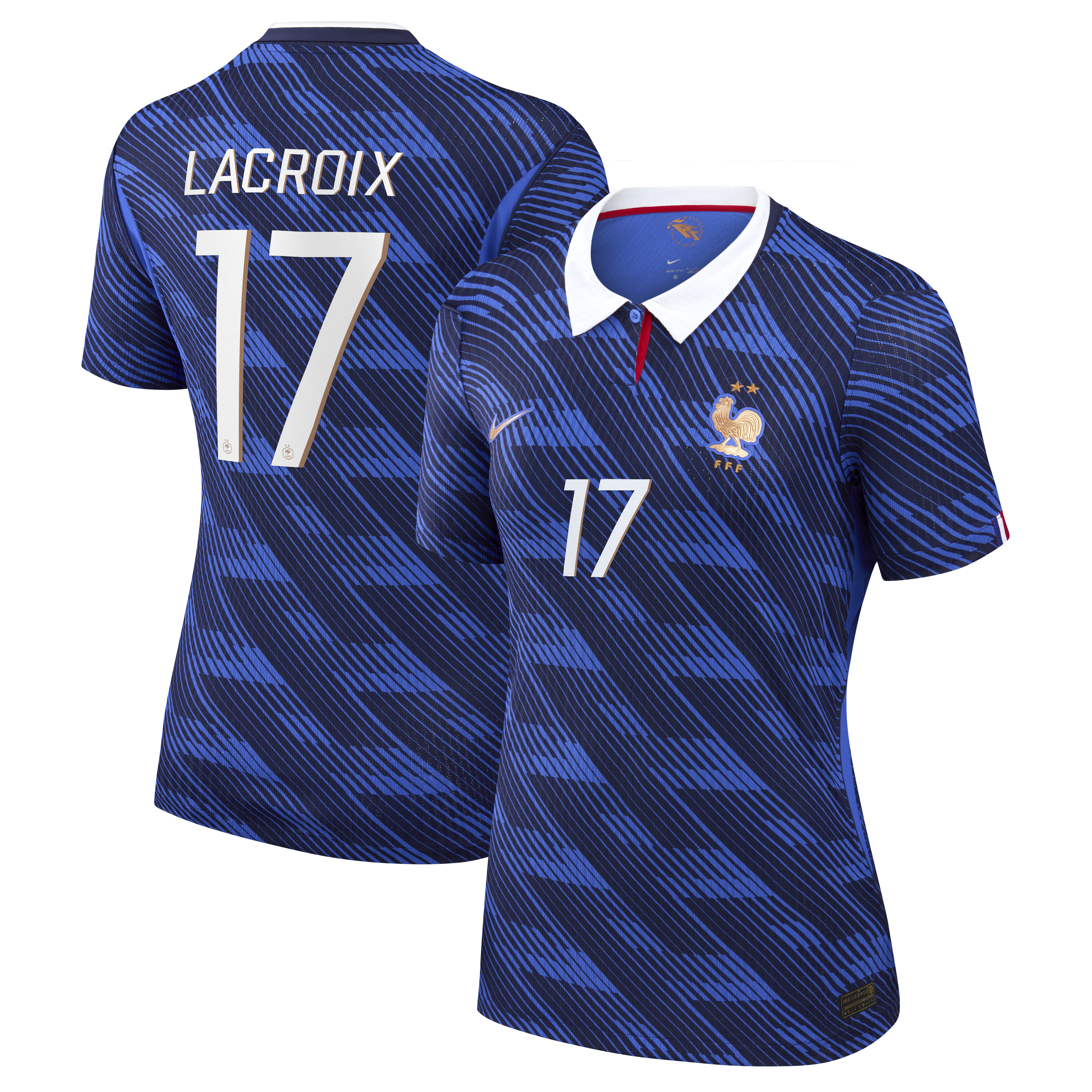 France Nike Home Aero-Fit Match Shirt 2026 - Womens with Lacroix 17 printing, , rebel_hi-res