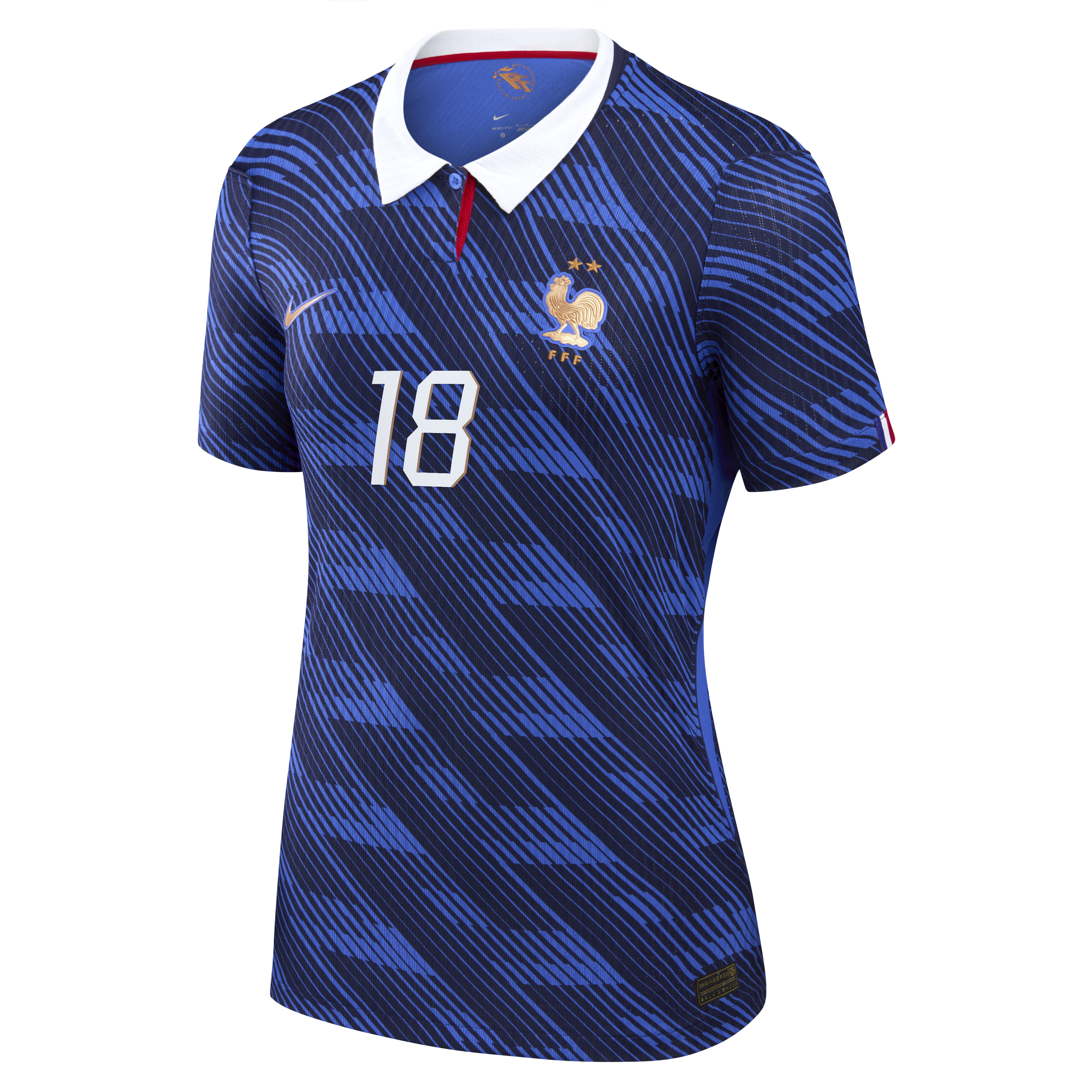 France Nike Home Aero-Fit Match Shirt 2026 - Womens with Akliouche 18 printing, , rebel_hi-res