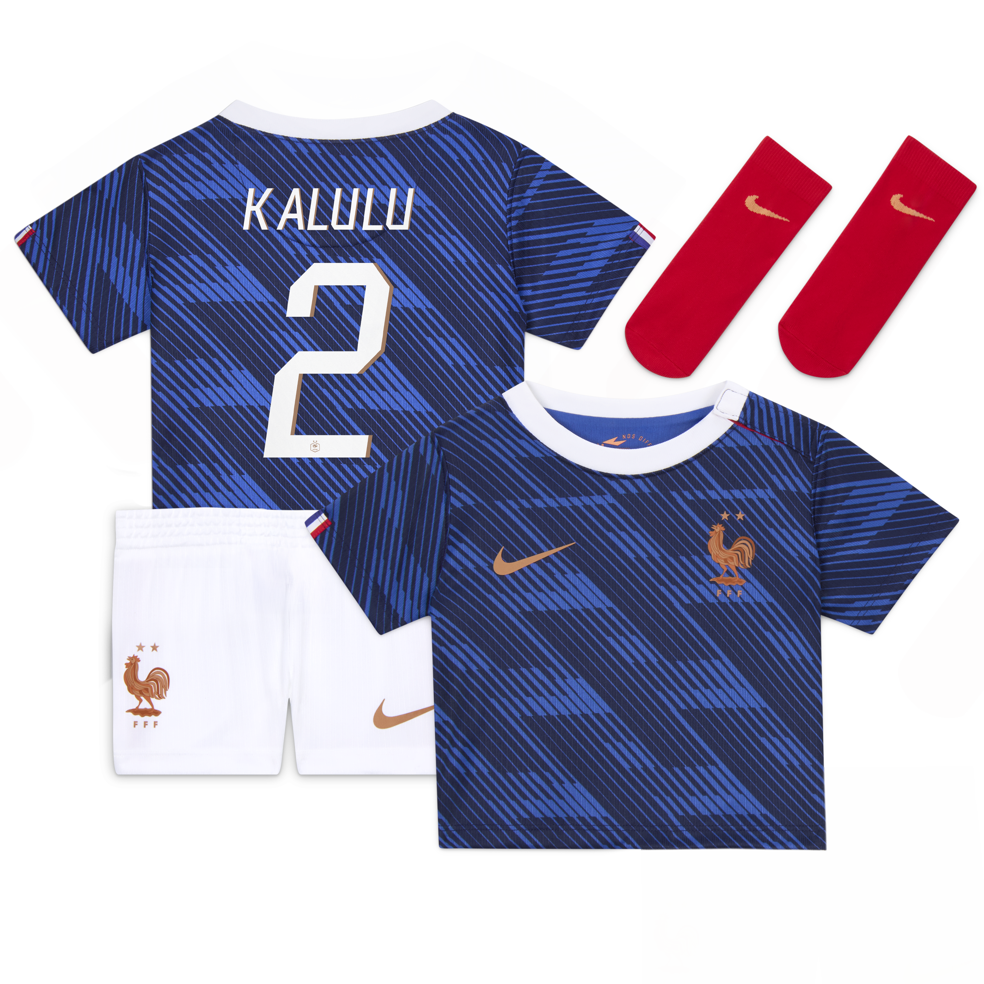 France Nike Home Stadium Kit - 2026 - Infant with Kalulu 2 printing, , rebel_hi-res
