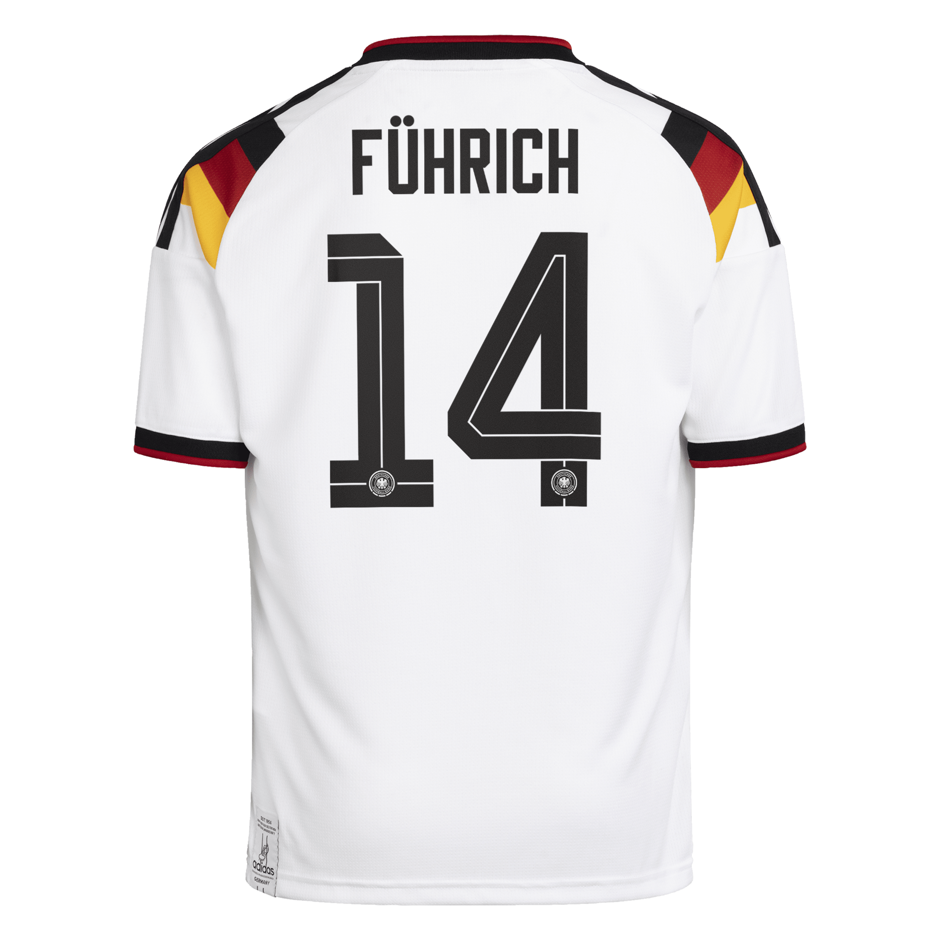 Germany National Team adidas Home Shirt 2026 - Kids with F&uuml;hrich 14 printing, , rebel_hi-res