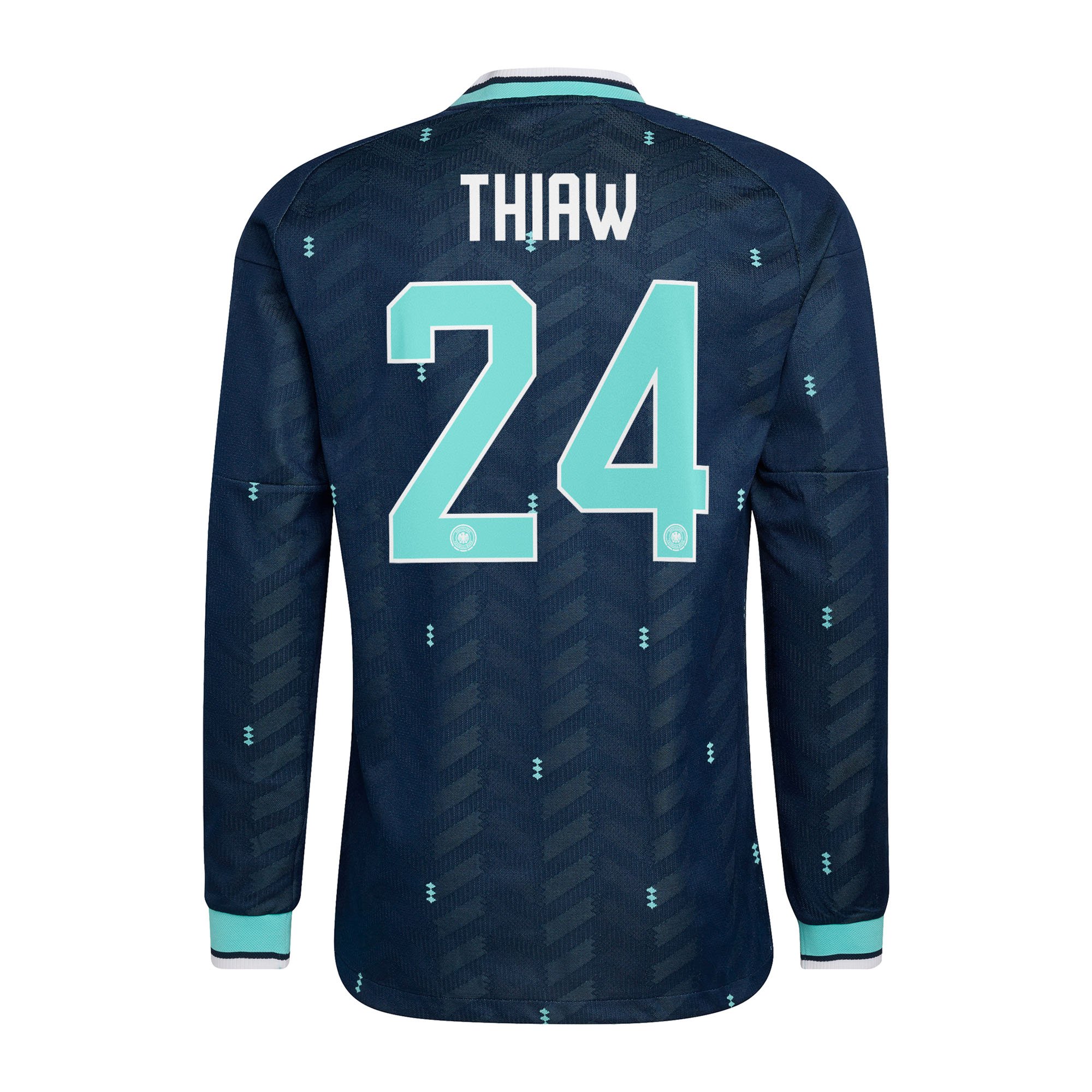 Germany National Team adidas Away Authentic Shirt 2026 - Long Sleeve with Thiaw 24 printing, , rebel_hi-res