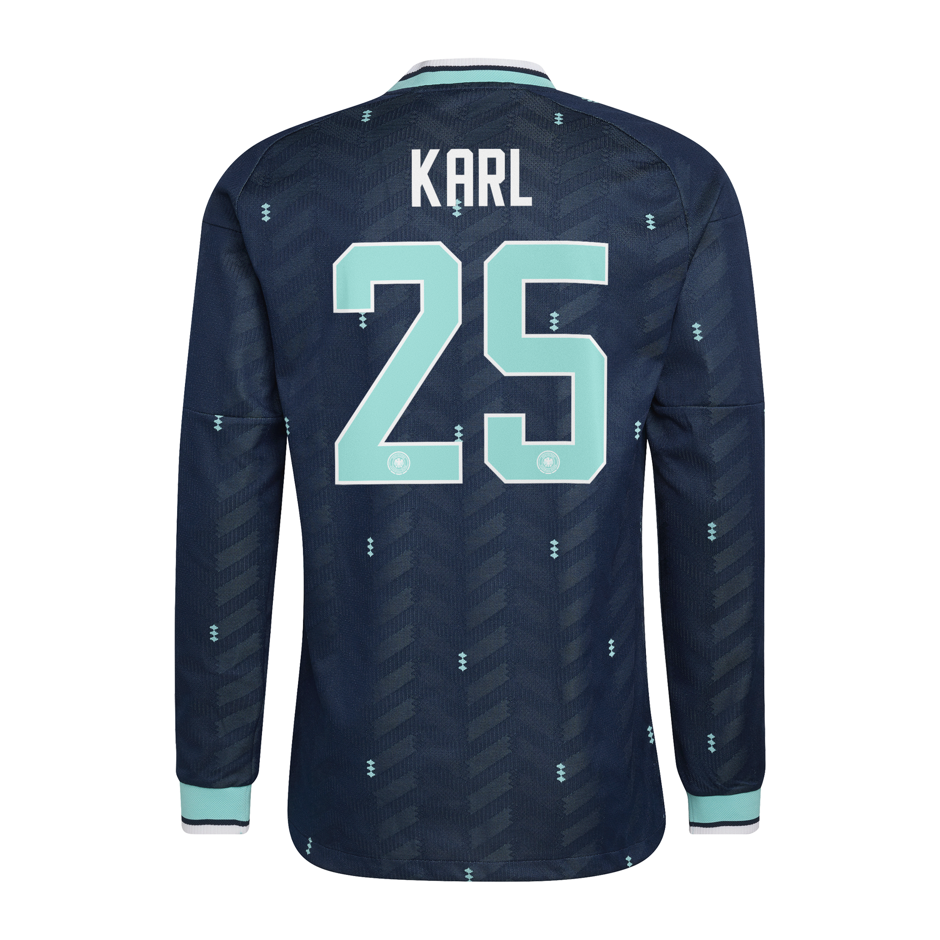 Germany National Team adidas Away Authentic Shirt 2026 - Long Sleeve with Karl 25 printing, , rebel_hi-res