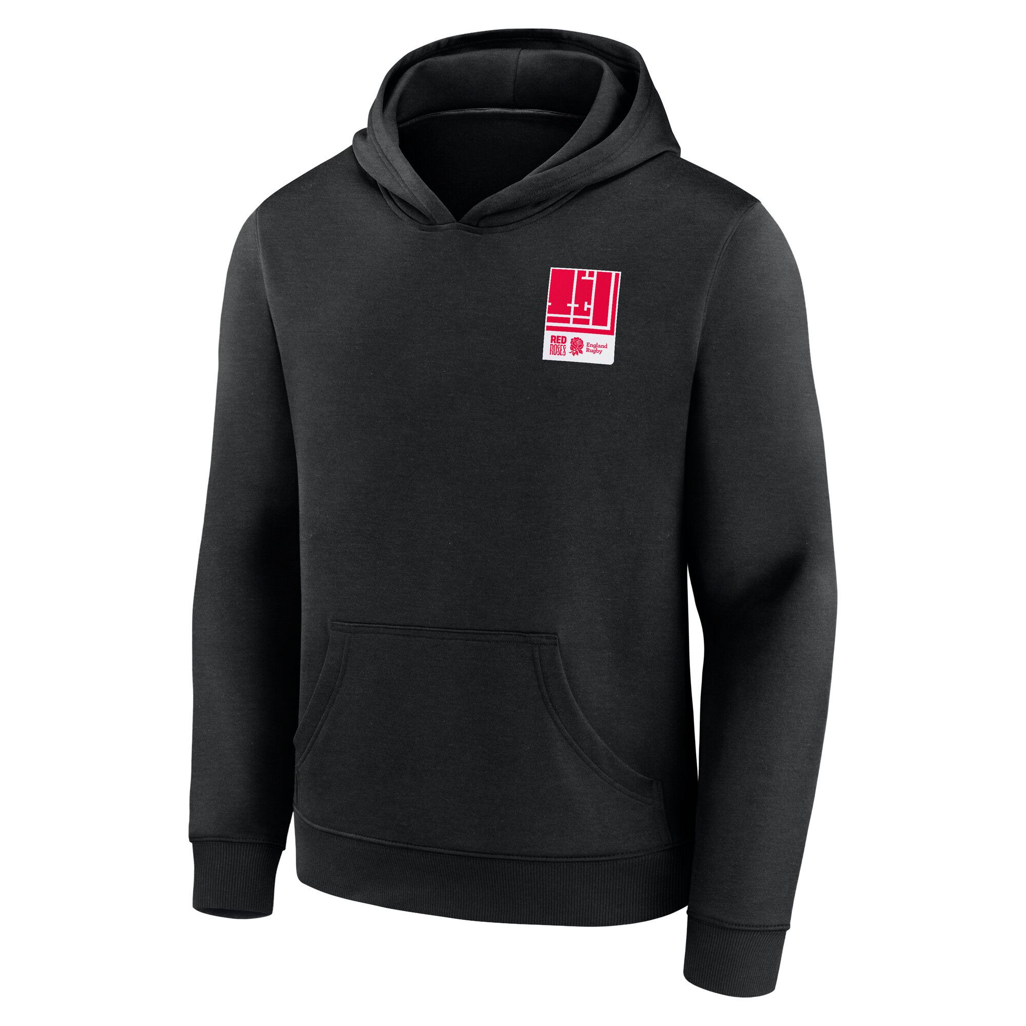 England Rugby Red Roses Art Graphic Hoodie - Black - Juniors, , rebel_hi-res