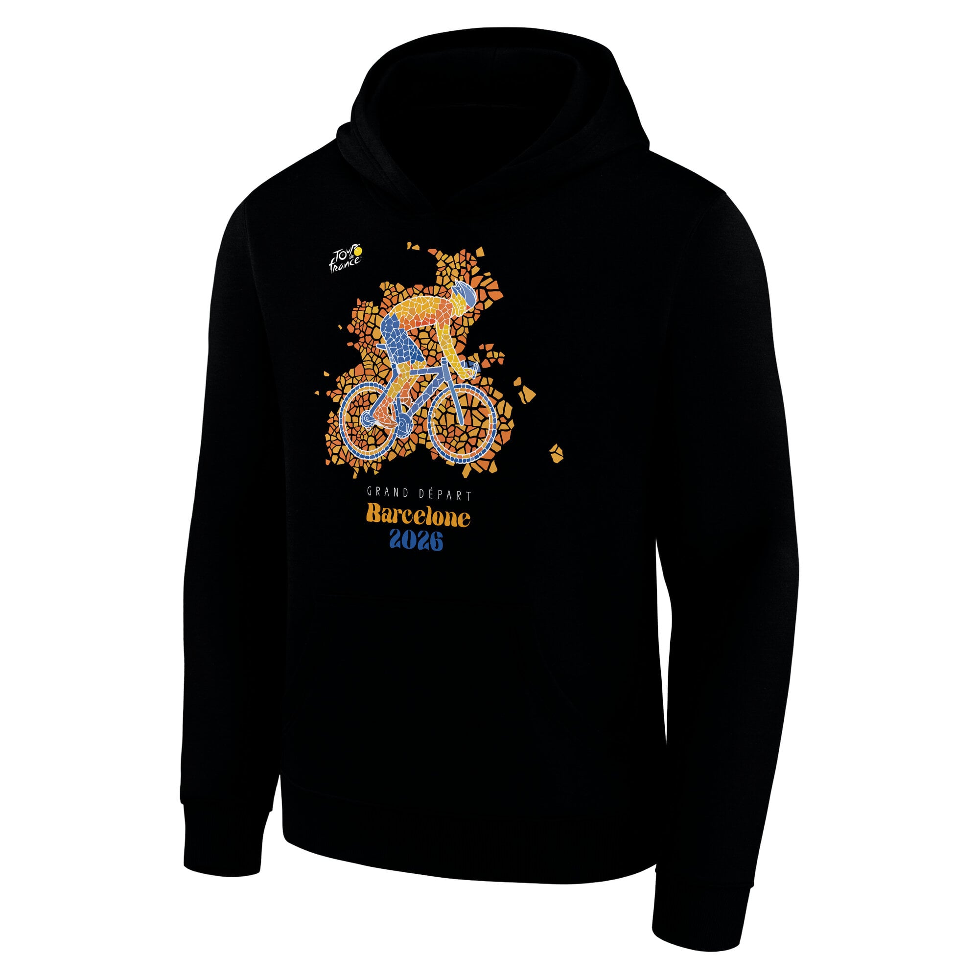 Tour de France Grand Depart Barcelona Trencadis Hoodie - Black - Kids, , rebel_hi-res