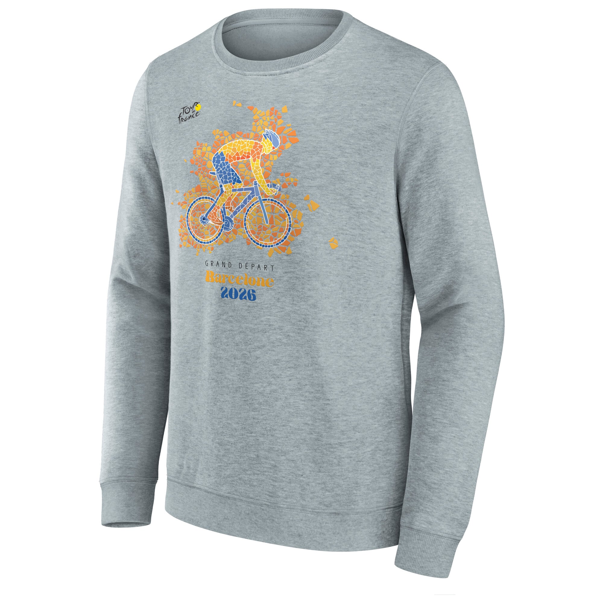 Tour de France Grand Depart Barcelona Trencadis Crew Sweatshirt - Grey - Kids, , rebel_hi-res