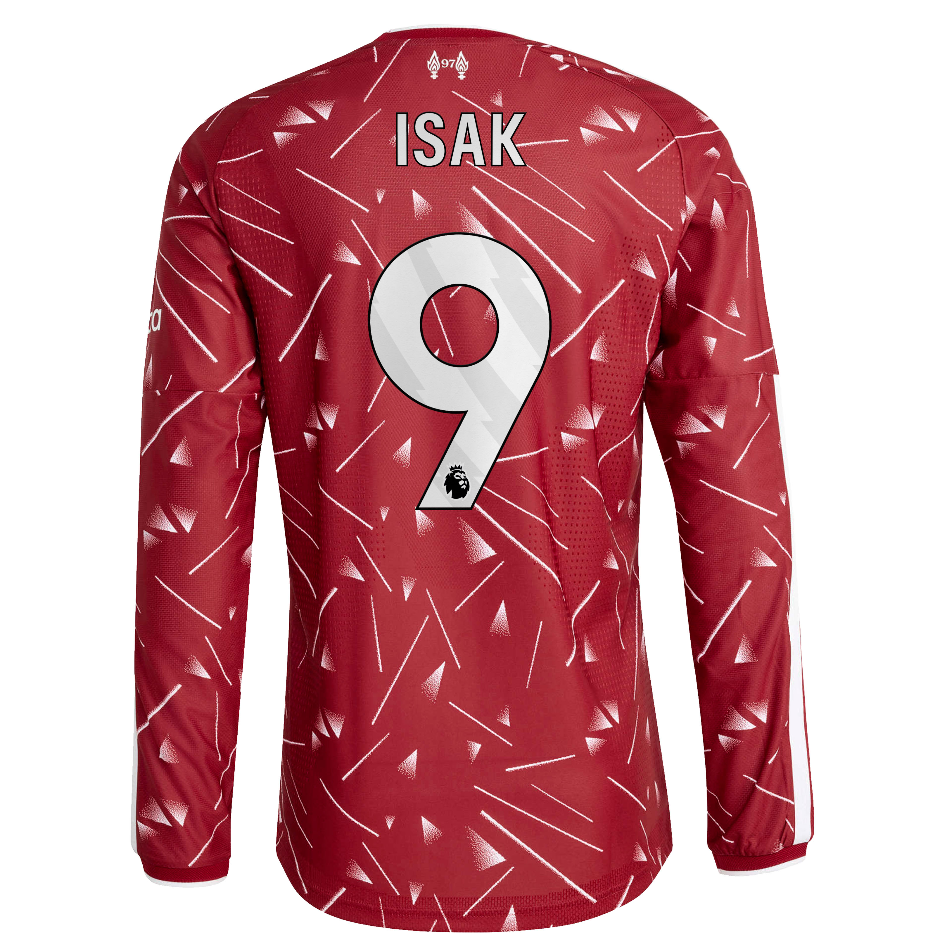 Liverpool adidas Home Authentic Shirt 2026-27 - Long sleeve with Isak 9 printing, , rebel_hi-res
