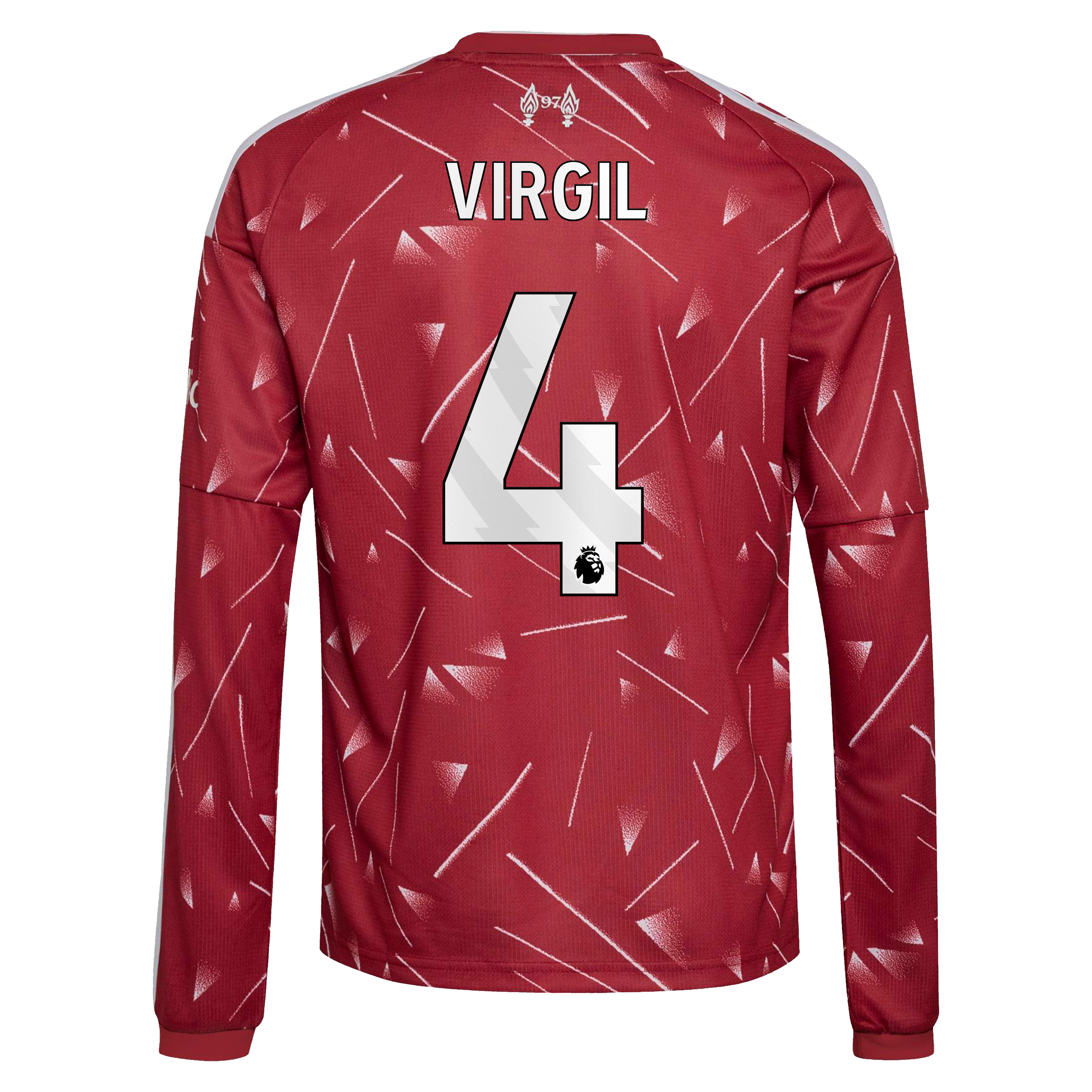 Liverpool adidas Home Shirt 2026-27 - Kids - Long sleeve with Virgil 4 printing, , rebel_hi-res