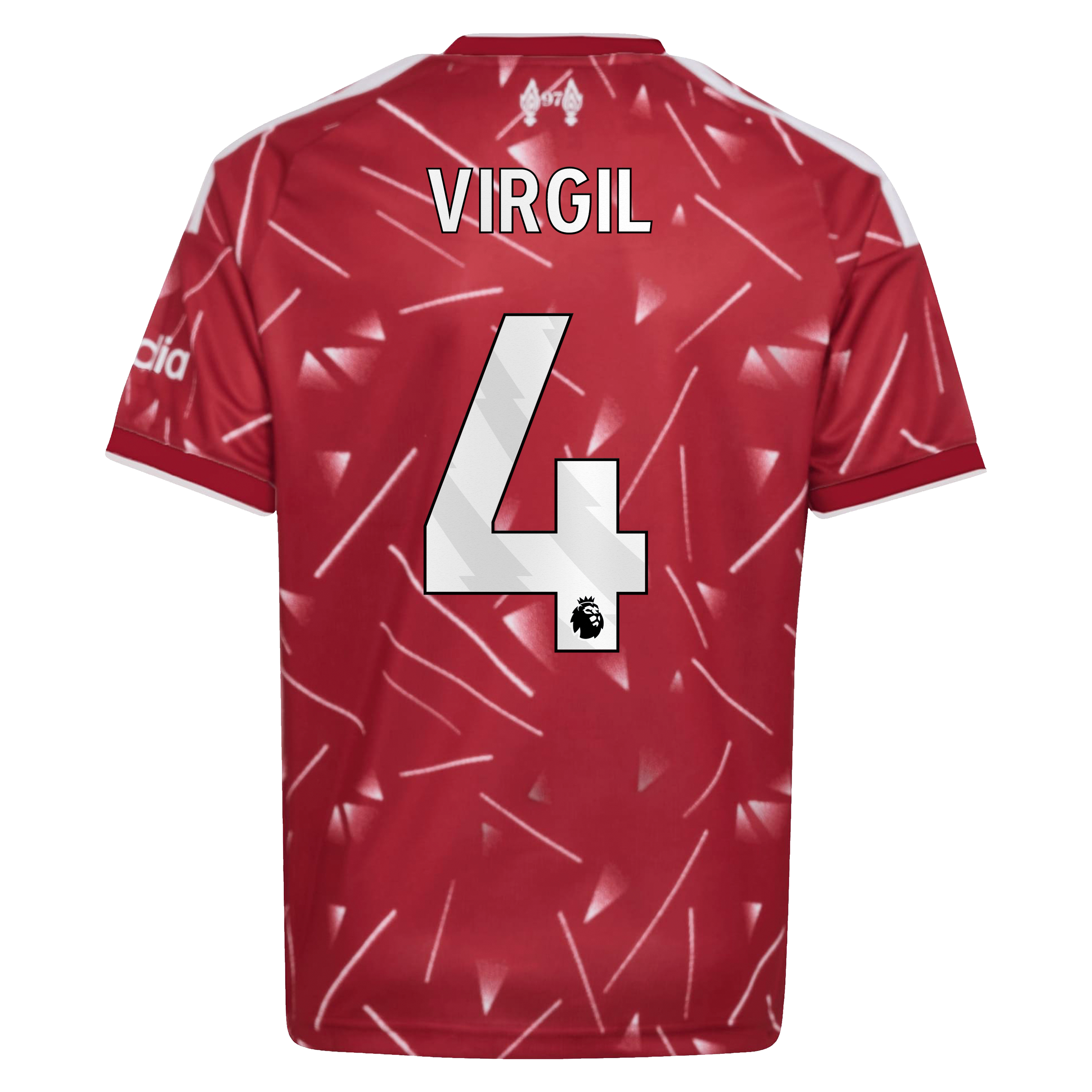 Liverpool adidas Home Shirt 2026-27 - Kids with Virgil 4 printing, , rebel_hi-res
