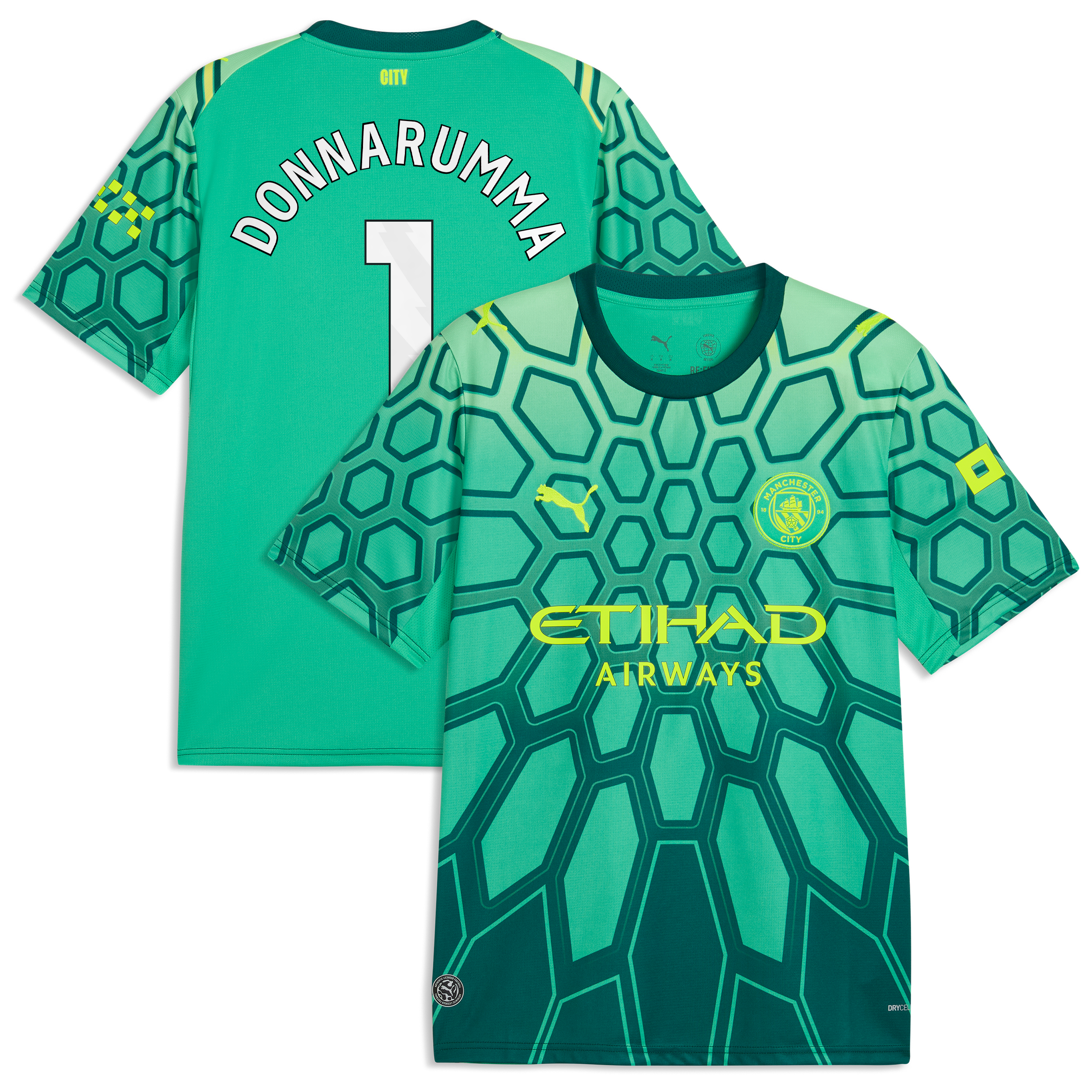 Manchester City PUMA Goalkeeper Shirt 2026-27 with Donnarumma 1 printing, , rebel_hi-res