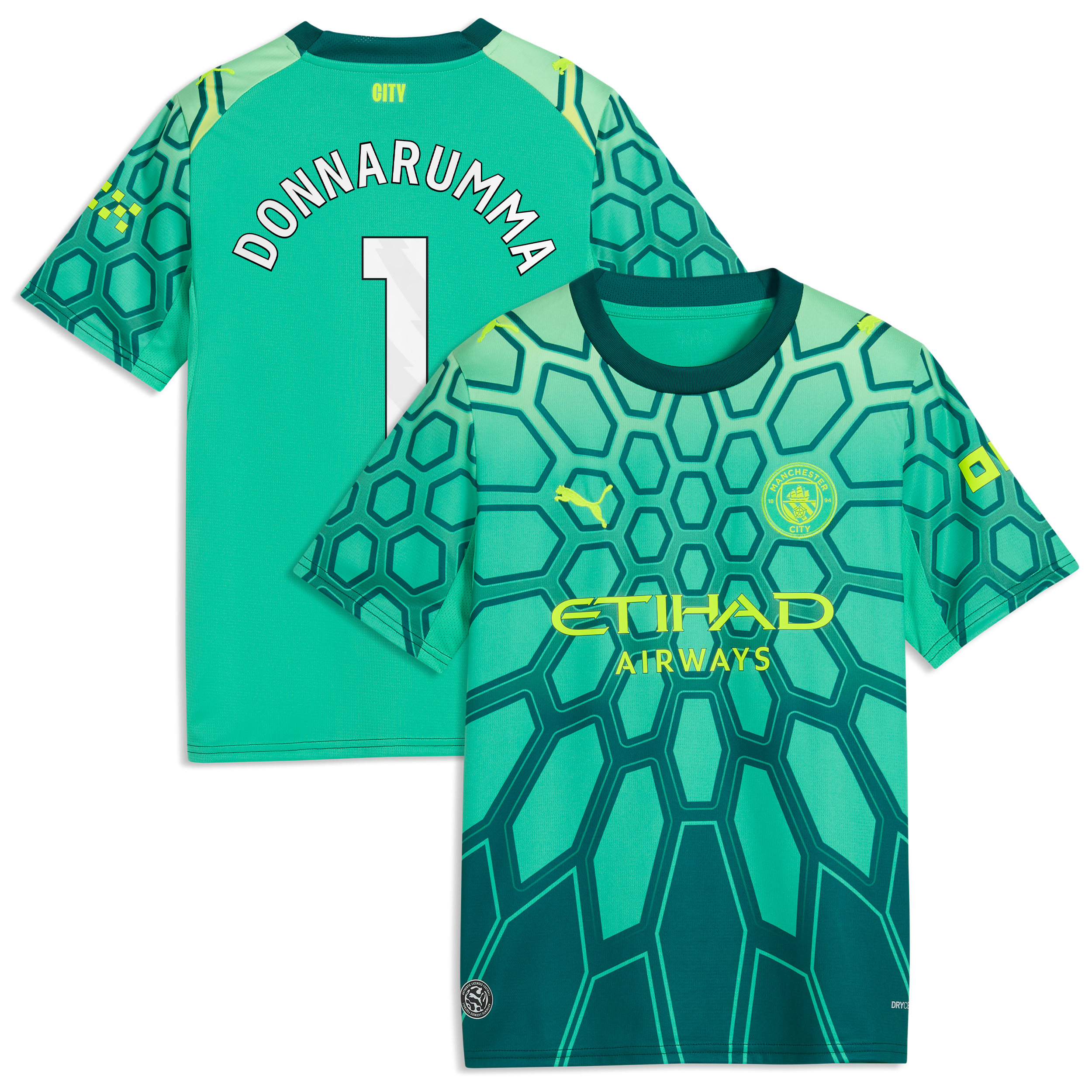 Manchester City PUMA Goalkeeper Shirt 2026-27 - Kids with Donnarumma 25 printing