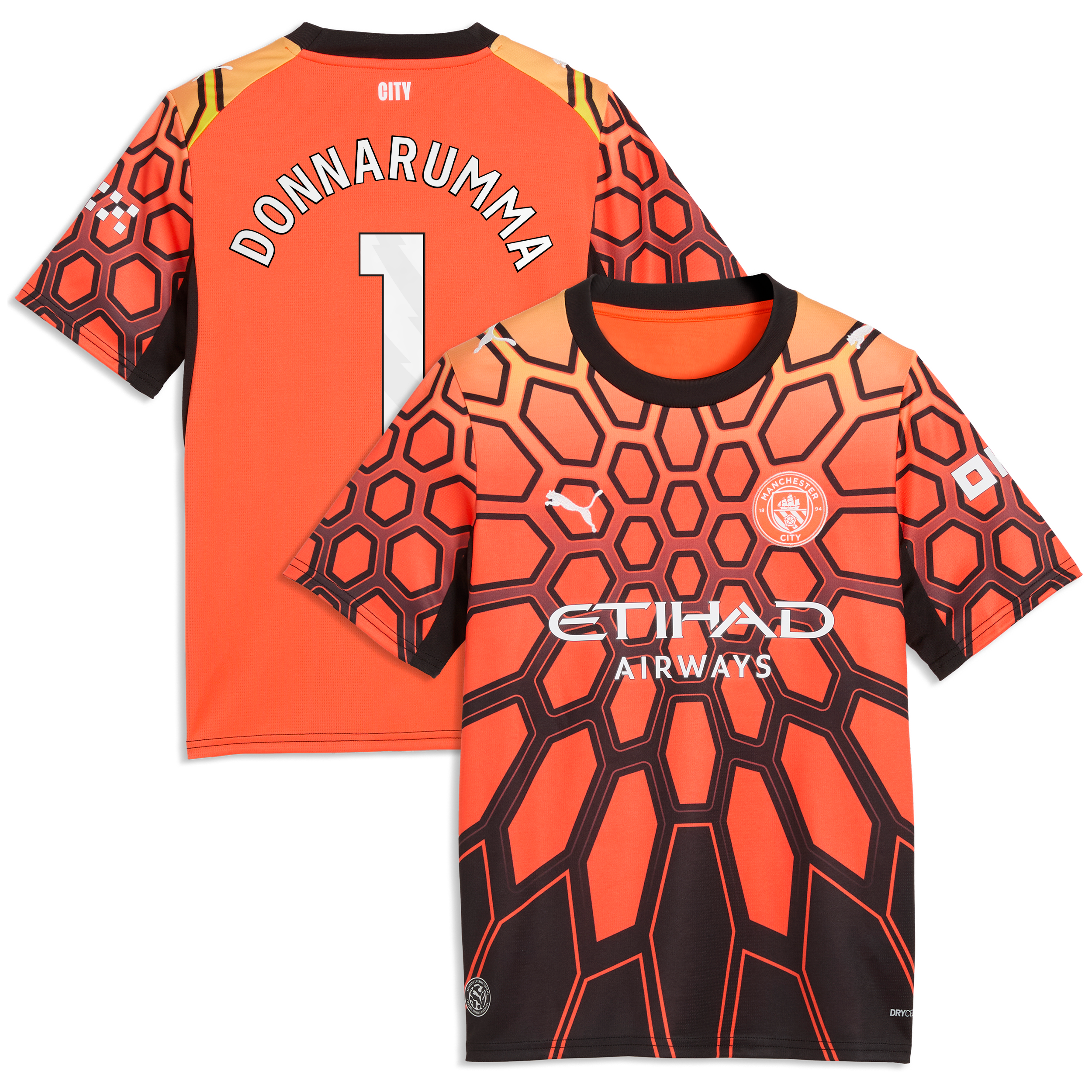 Manchester City PUMA Goalkeeper Shirt 2026-27 - Kids with Donnarumma 25 printing