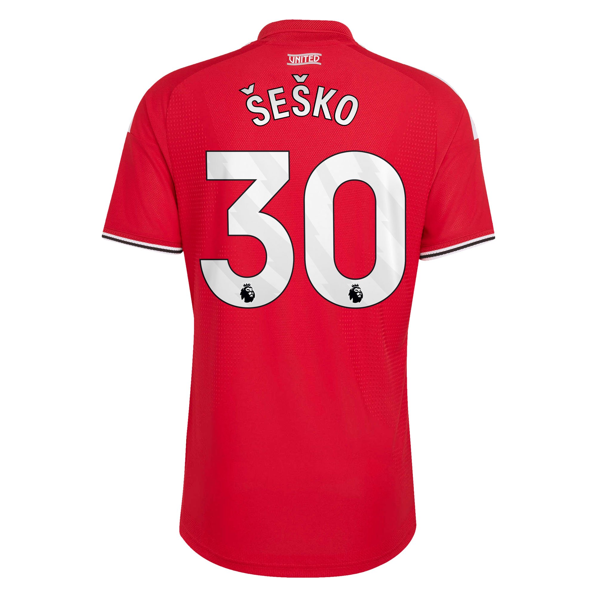 Manchester United adidas Home Authentic Shirt 2026-27 with &Scaron;e&scaron;ko 30 printing, , rebel_hi-res
