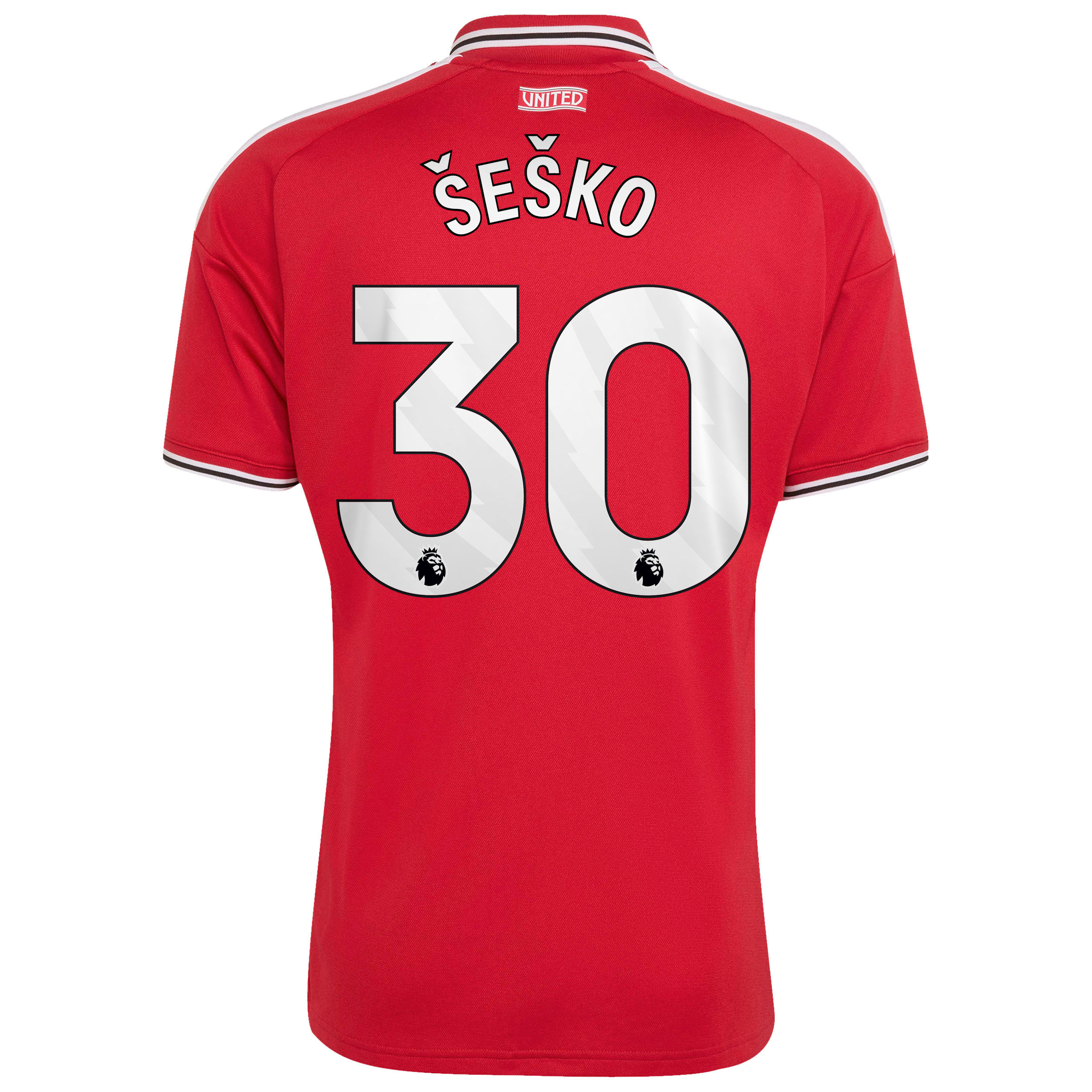 Manchester United adidas Home Shirt 2026-27 with &Scaron;e&scaron;ko 30 printing, , rebel_hi-res