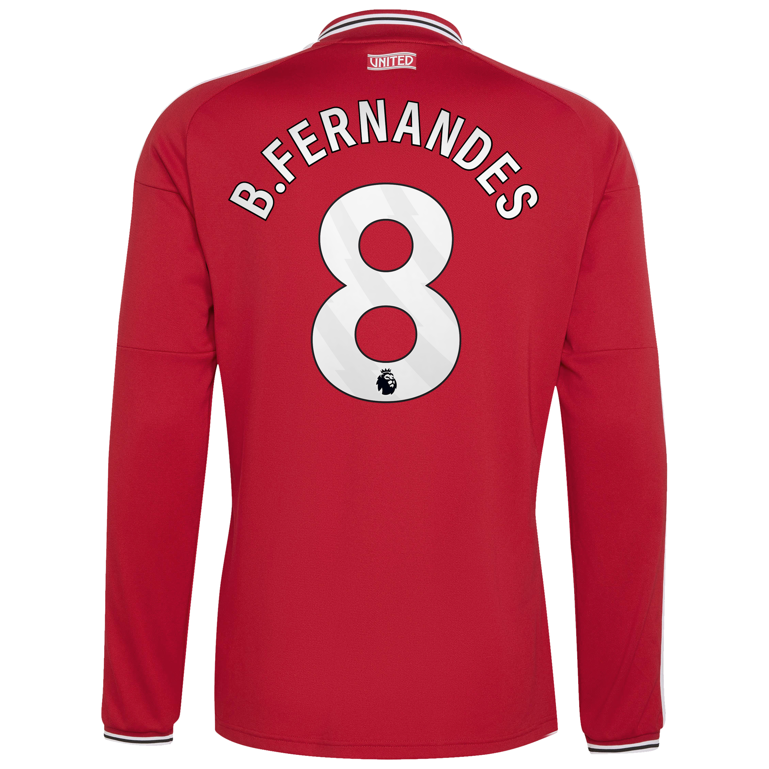 Manchester United adidas Home Shirt 2026-27 - Long Sleeve with B.Fernandes 8 printing, , rebel_hi-res