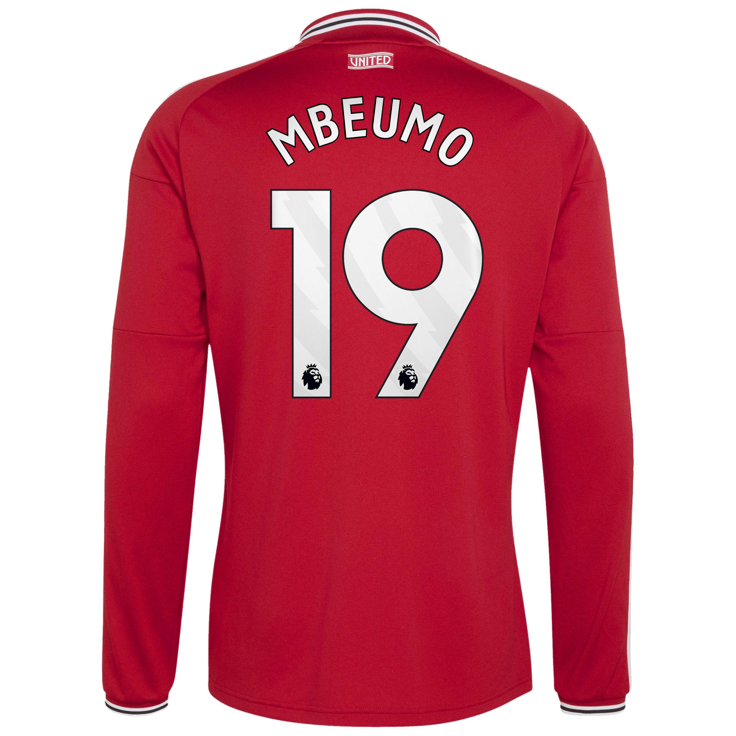 Manchester United adidas Home Authentic Shirt 2026-27 - Long sleeve with Mbeumo 19 printing, , rebel_hi-res