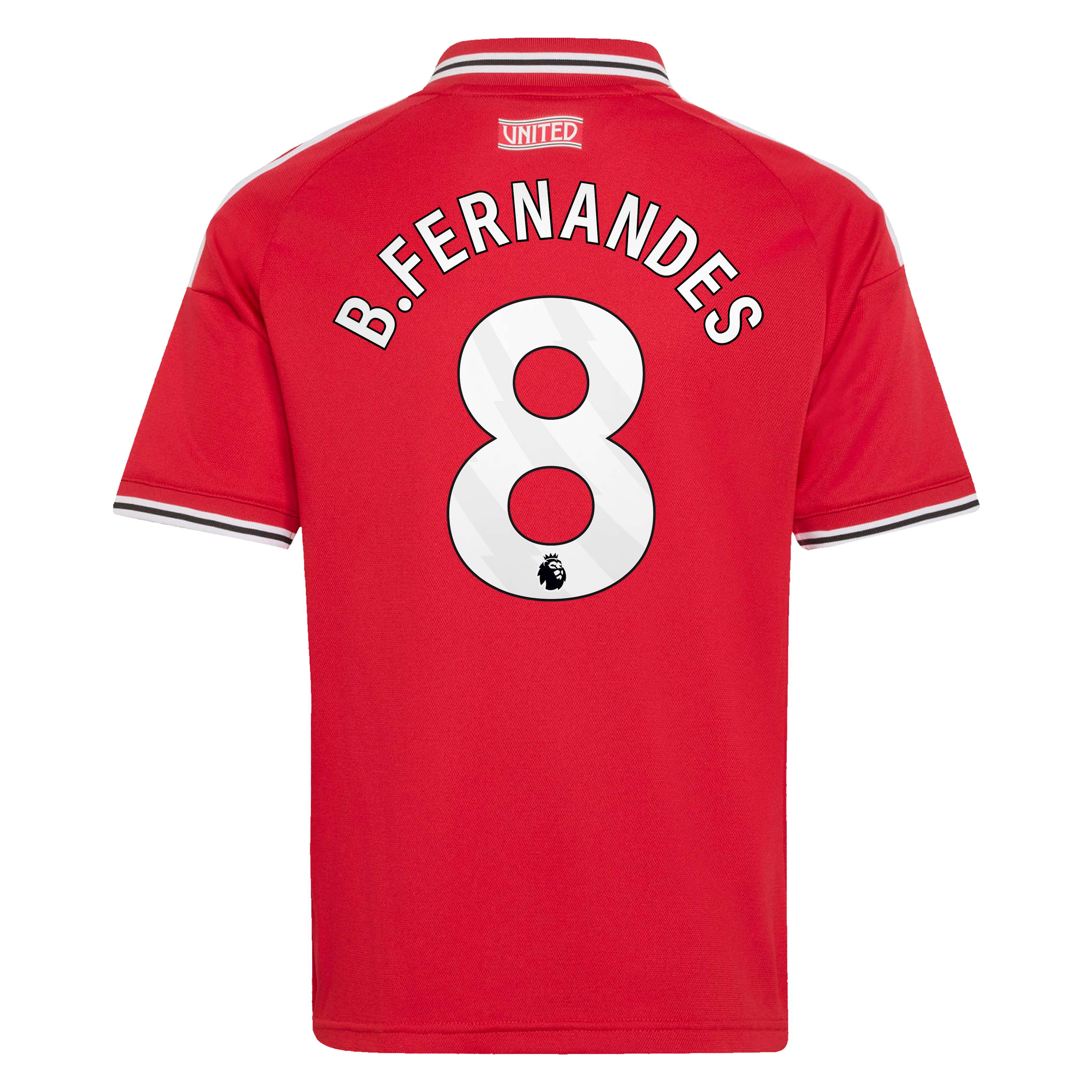 Manchester United adidas Home Shirt 2026-27 - Kids with B.Fernandes 8 printing, , rebel_hi-res