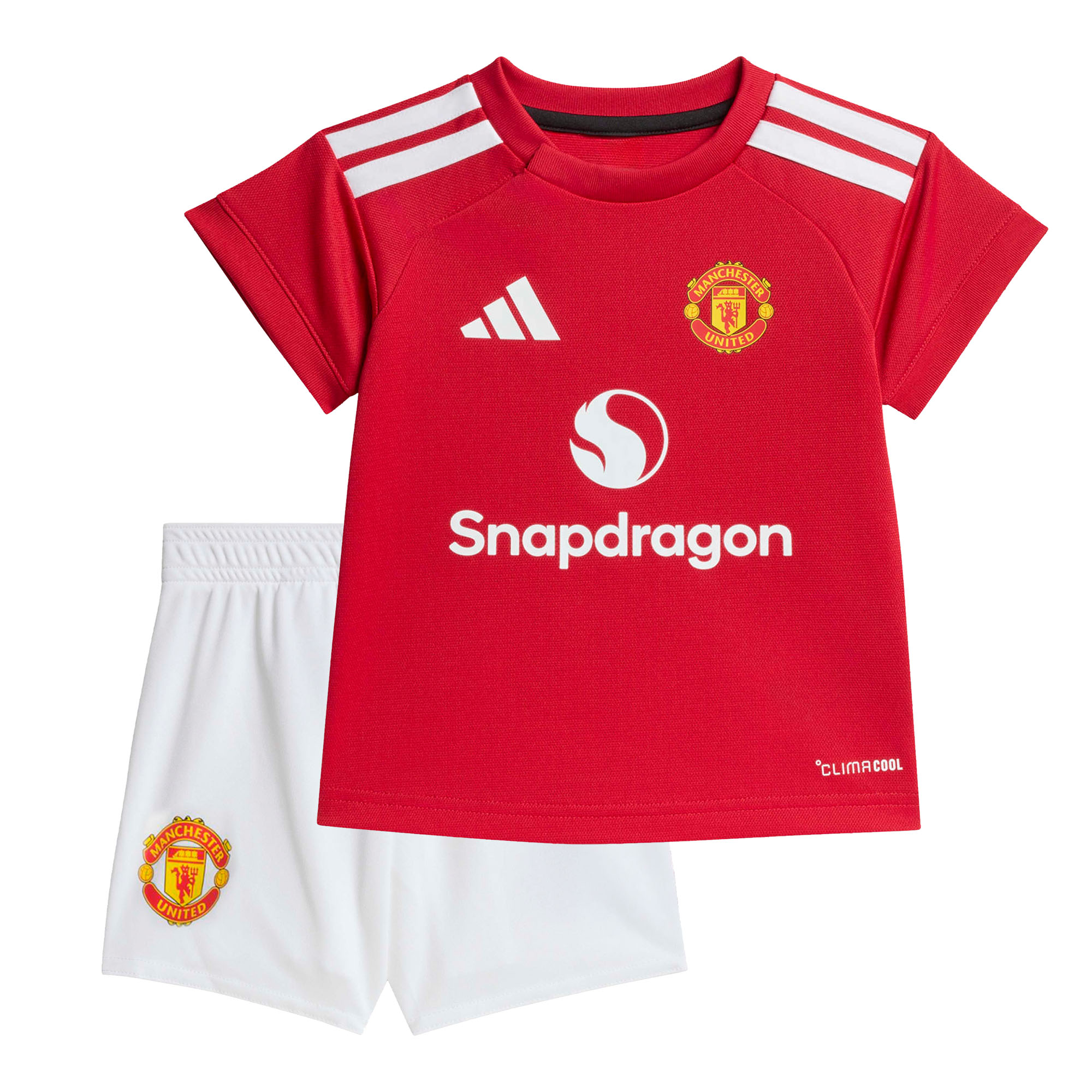 Manchester United adidas Home Babykit 2026-27 with Cunha 10 printing ...