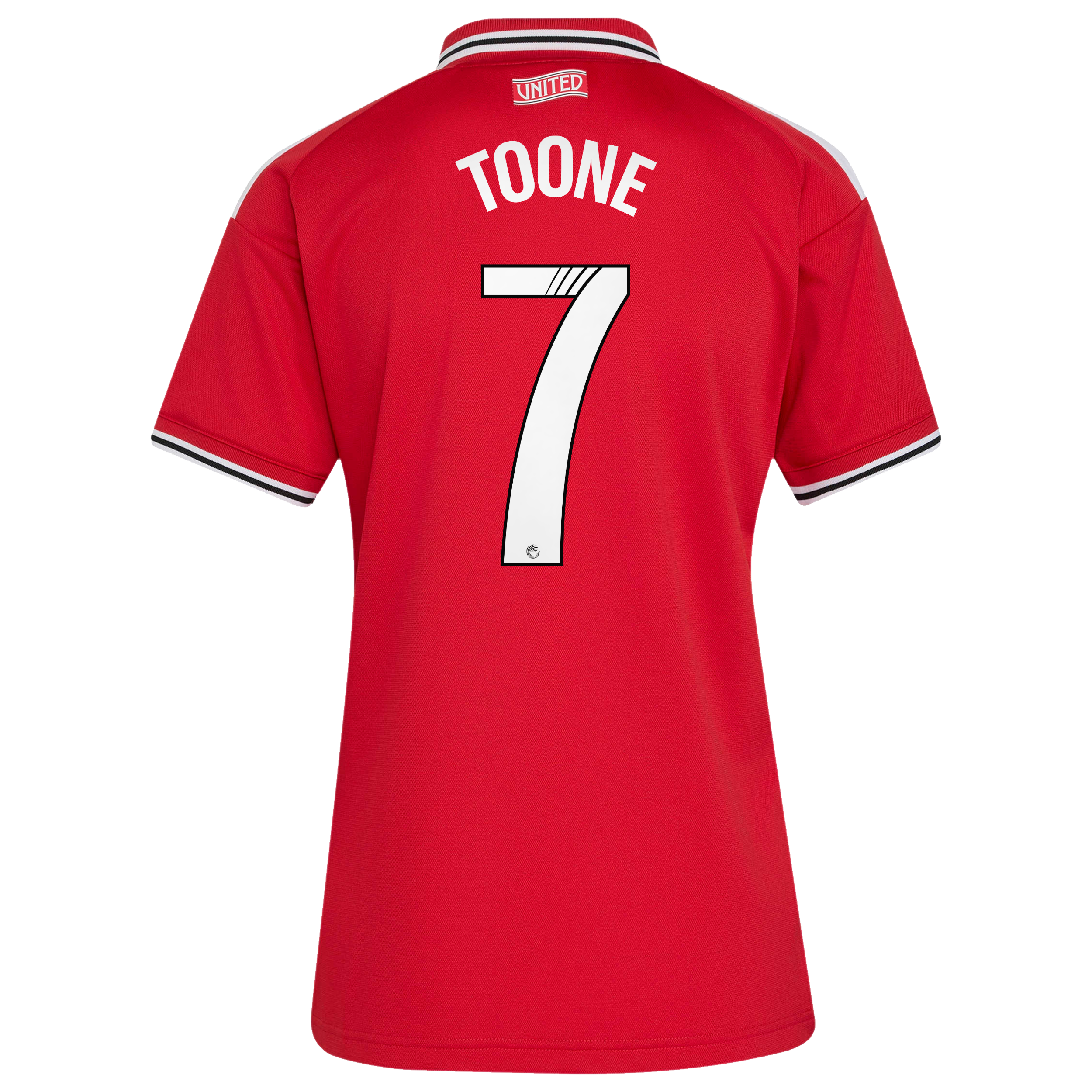 Manchester United adidas Home Shirt 2026-27 - Womens with Toone 7 printing, , rebel_hi-res