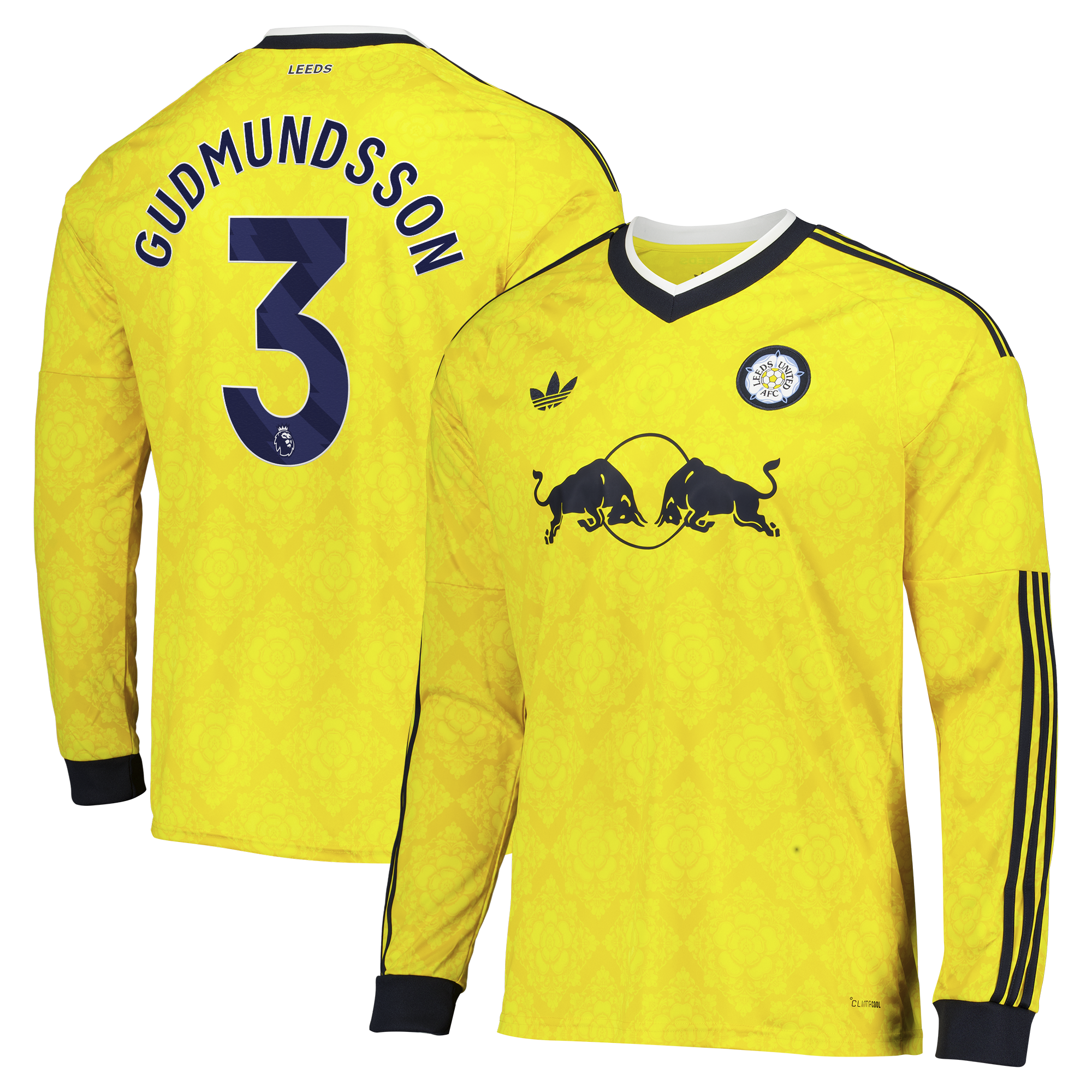Leeds United adidas Away Shirt 2026-27 - Long Sleeve with Gudmundsson 3 printing, , rebel_hi-res