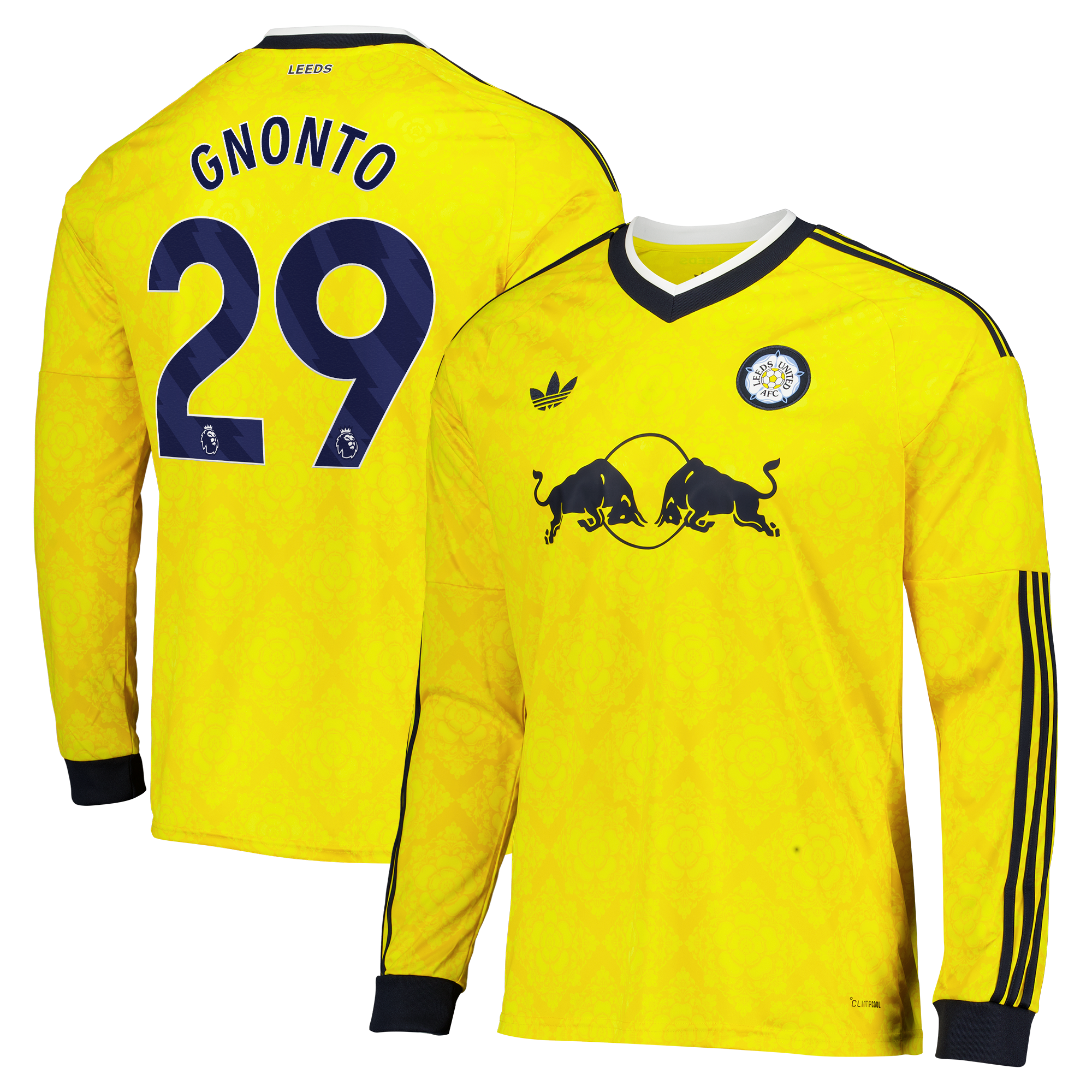 Leeds United adidas Away Shirt 2026-27 - Long Sleeve with Gnonto 29 printing, , rebel_hi-res
