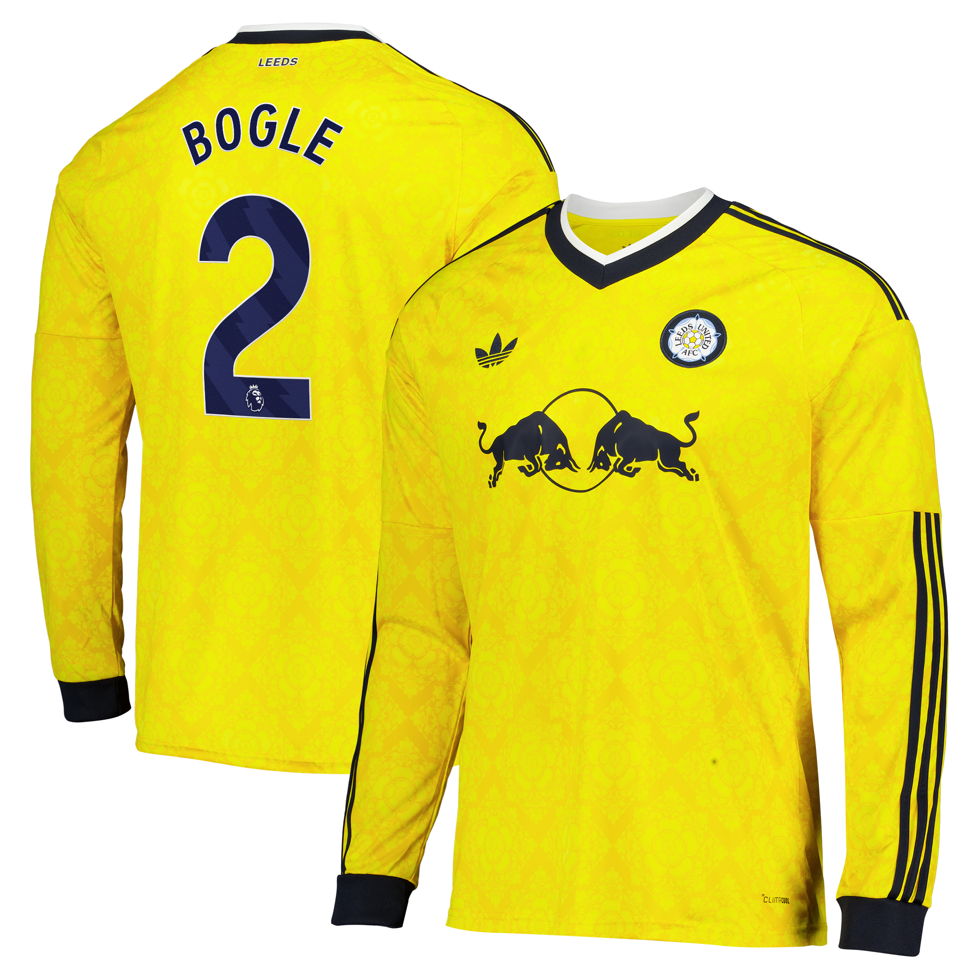 Leeds United adidas Away Shirt 2026-27 - Long Sleeve with Bogle 2 printing, , rebel_hi-res