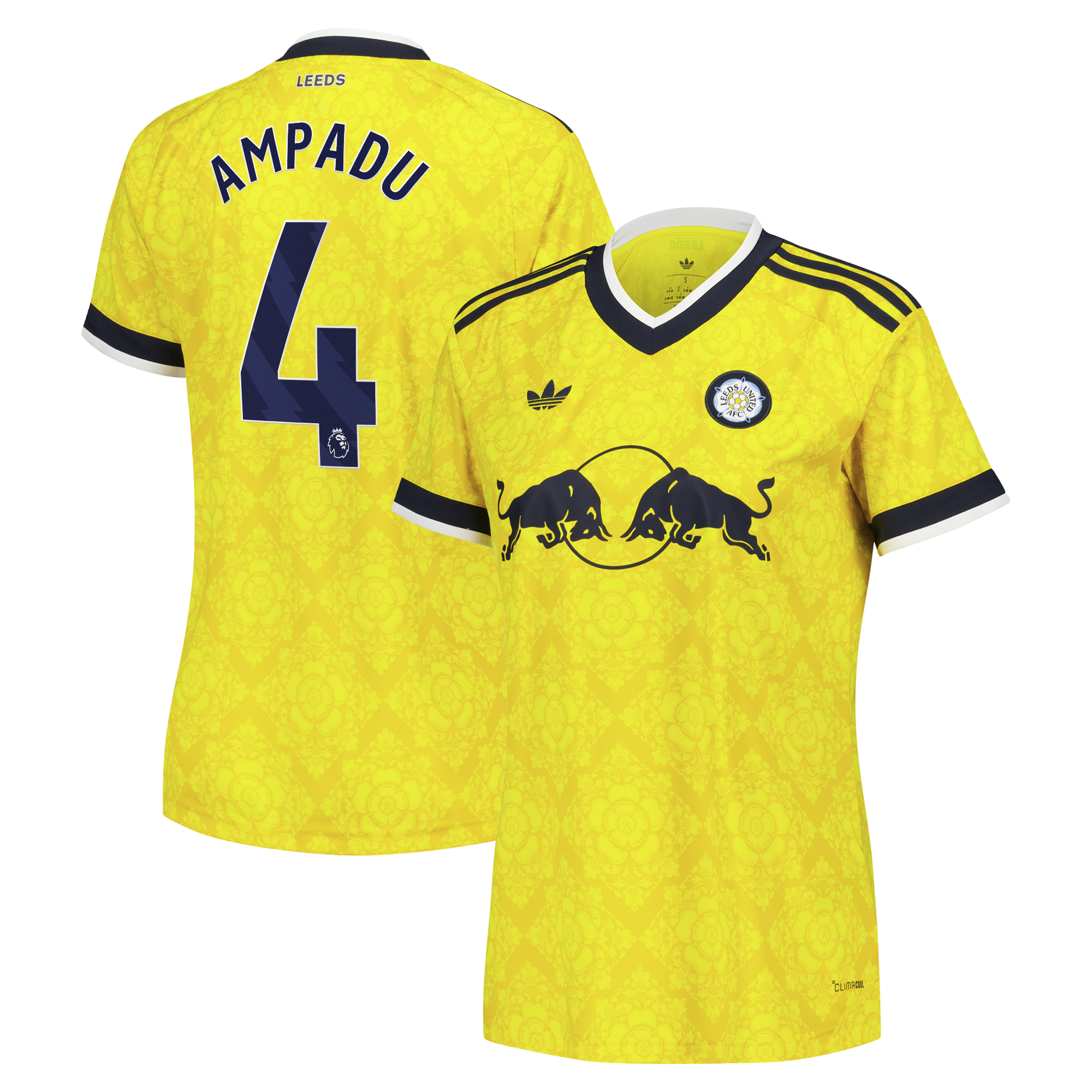 Leeds United adidas Away Shirt 2026-27 - Womens with Ampadu 4 printing, , rebel_hi-res
