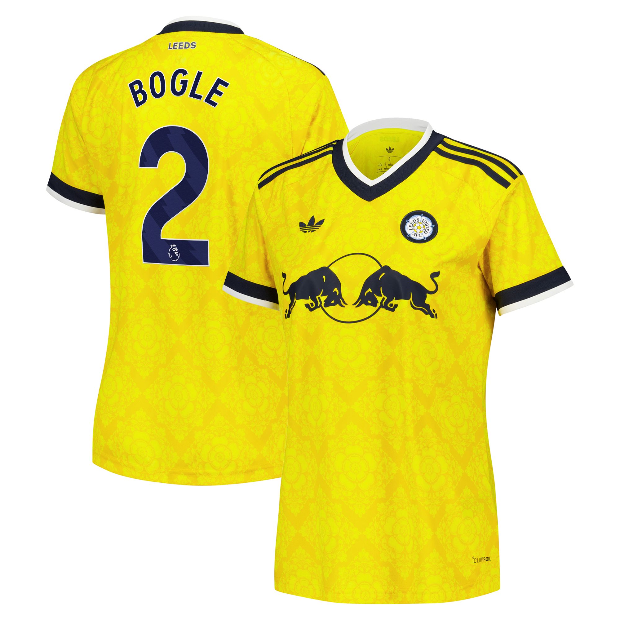Leeds United adidas Away Shirt 2026-27 - Womens with Bogle 2 printing, , rebel_hi-res